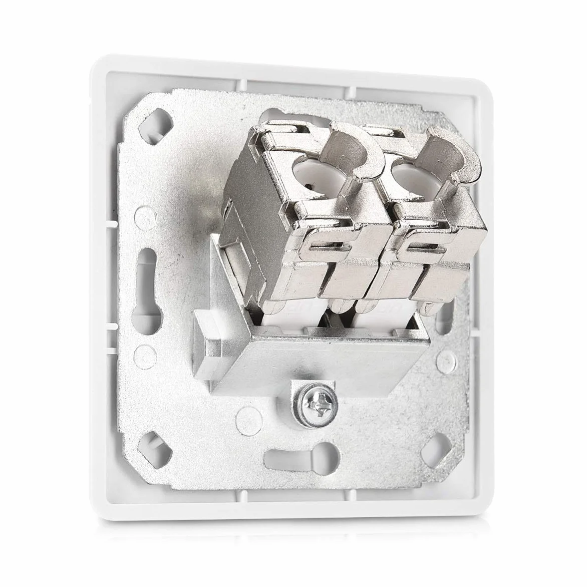 kwmobile Zestaw modułów Keystone RJ45 CAT6A 10G ekranowany 8 szt. + 2-portowa płyta ścienna