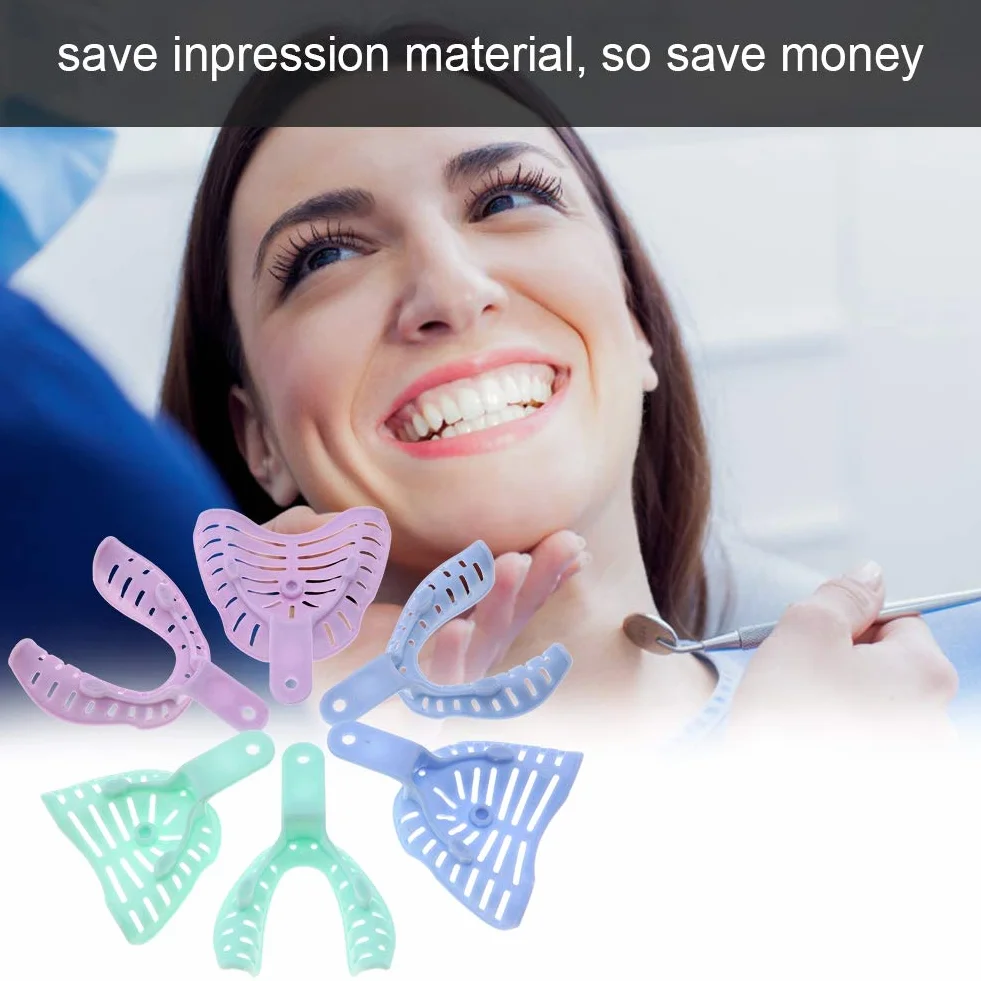 ViaGasaFamido 6 szt. tackek dentystycznych, tworzywo sztuczne, impression trays zęby uchwyt na materiał mieszany losowo kolor,M