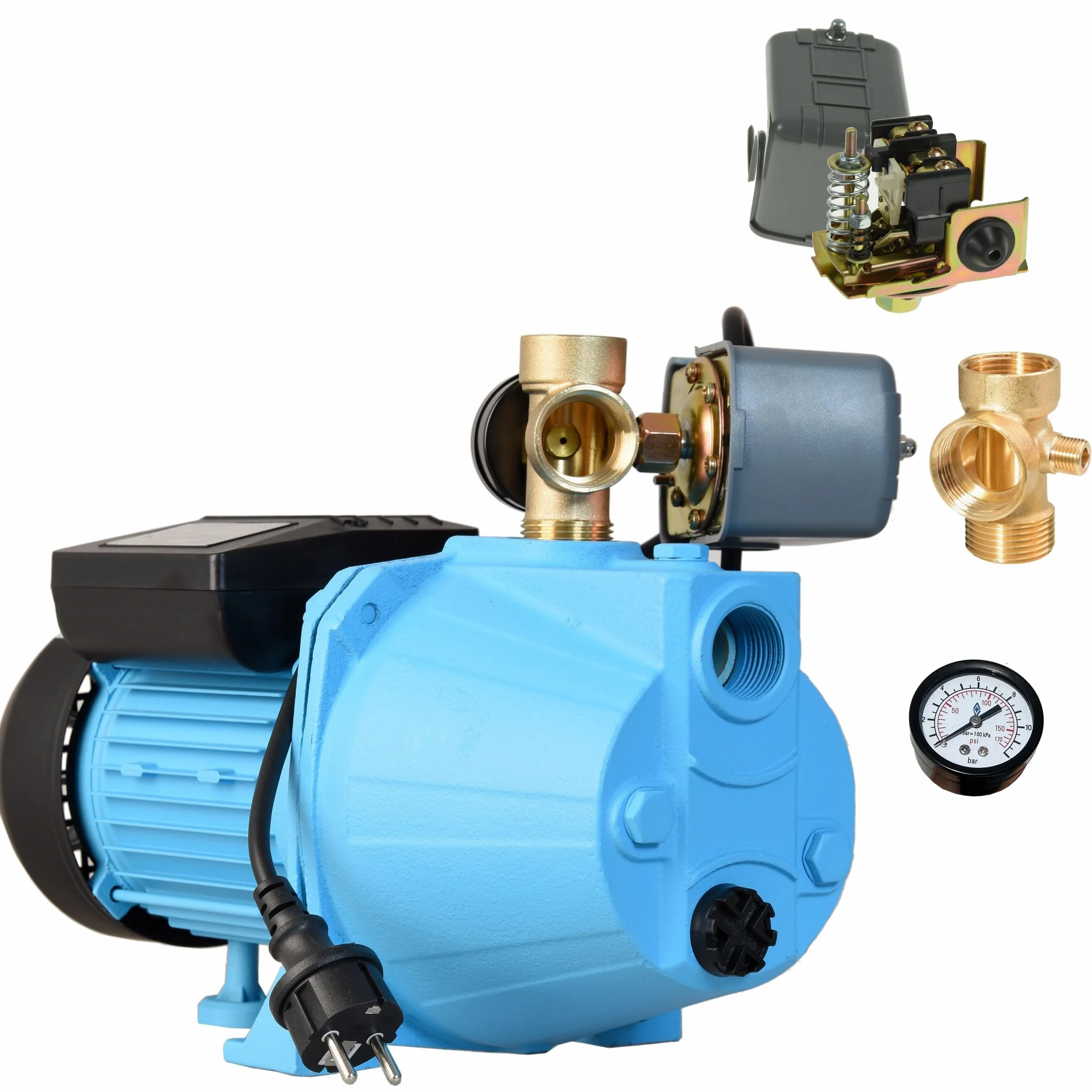 Pompa Hydroforowa SET 100S 1100 W 3600 l/h 50 m do Wody Nawadniania Ogrodu