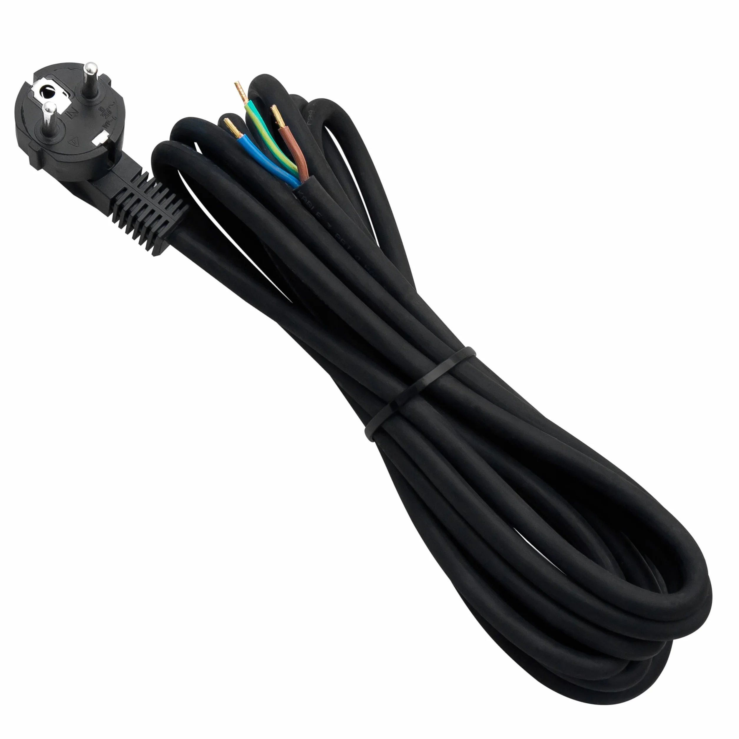 Przewód przyłączeniowy 3x1,5mm 5m gumowy czarny do elektronarzędzi