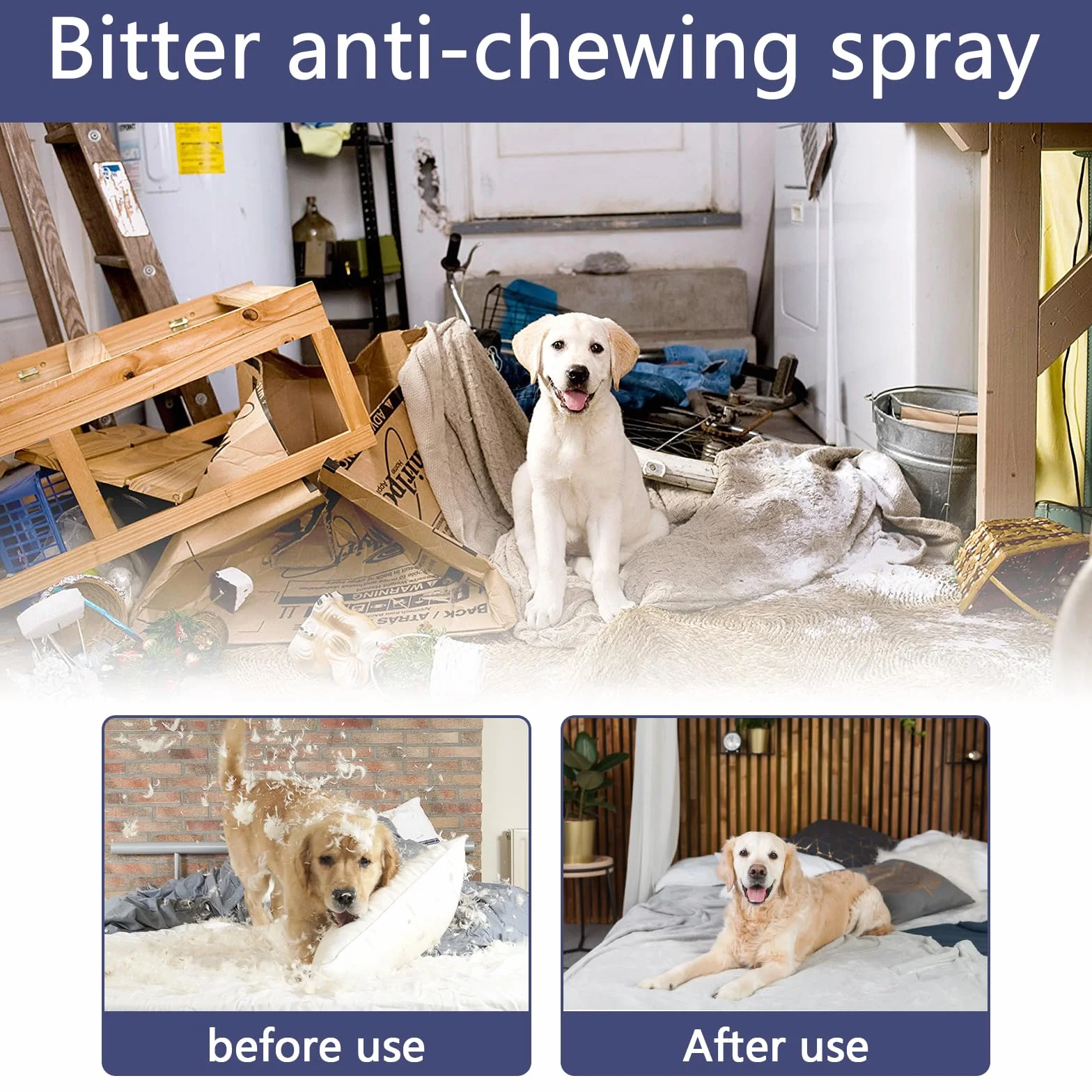 Mecctuck Spray do żucia psa, spray do obrony przed zwierzętami 50 ml, spray przeciwko zarysowaniom kotów, spray przeciw gryzieniu psów, gorzkich substancji, skutecznie chroni psy przed żuciem mebli,