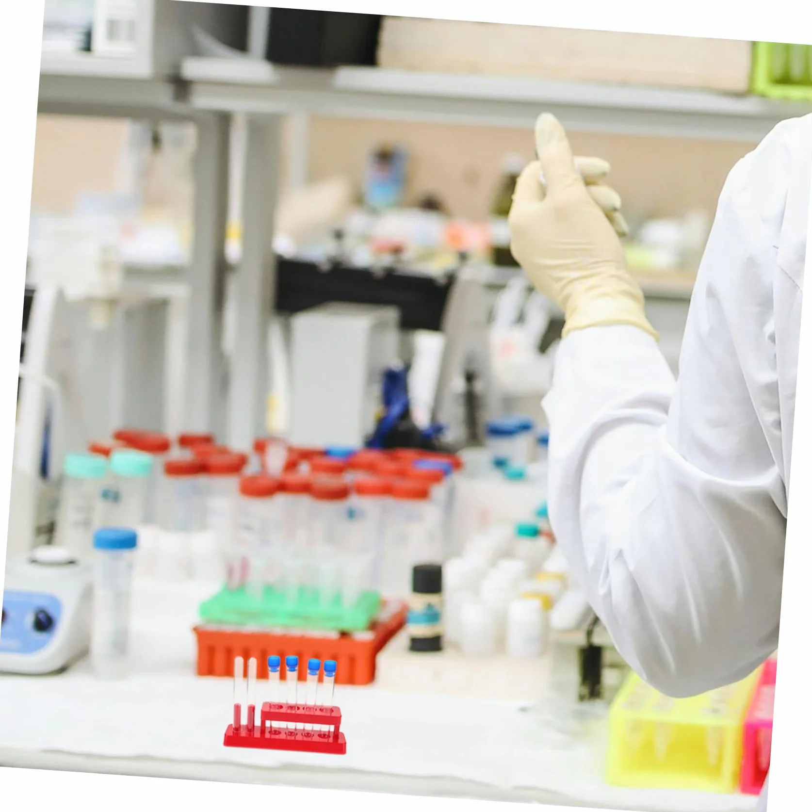 TIDTALEO 1 zestaw Probówek z Stojakiem Laboratoryjny Do Eksperymentów Naukowych Akcesoria Chemii i Edukacji