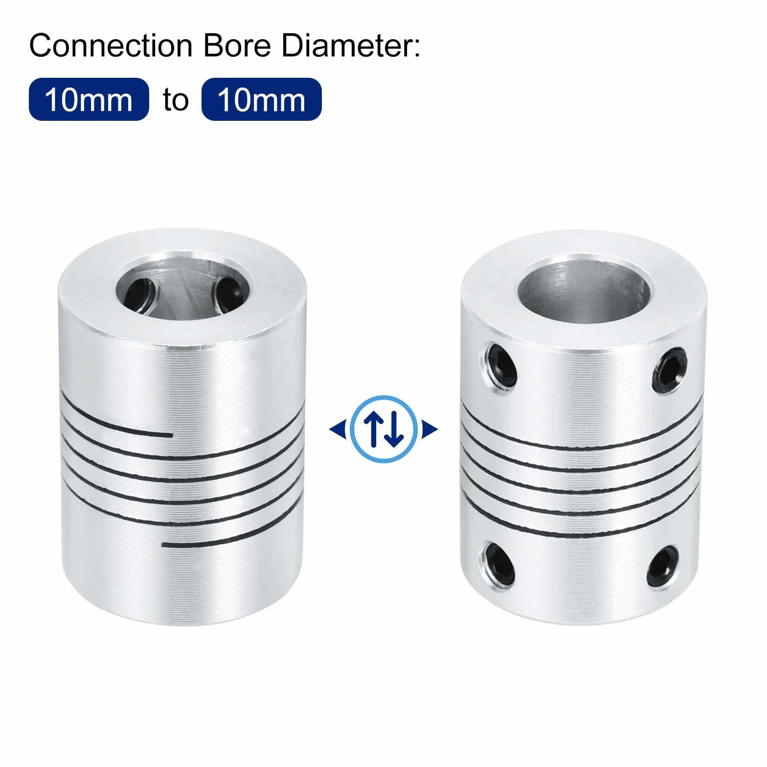 QUARKZMAN Sprzęgło wału 10x10mm L25 D19 elastyczne do drukarki 3D CNC silnik krokowy