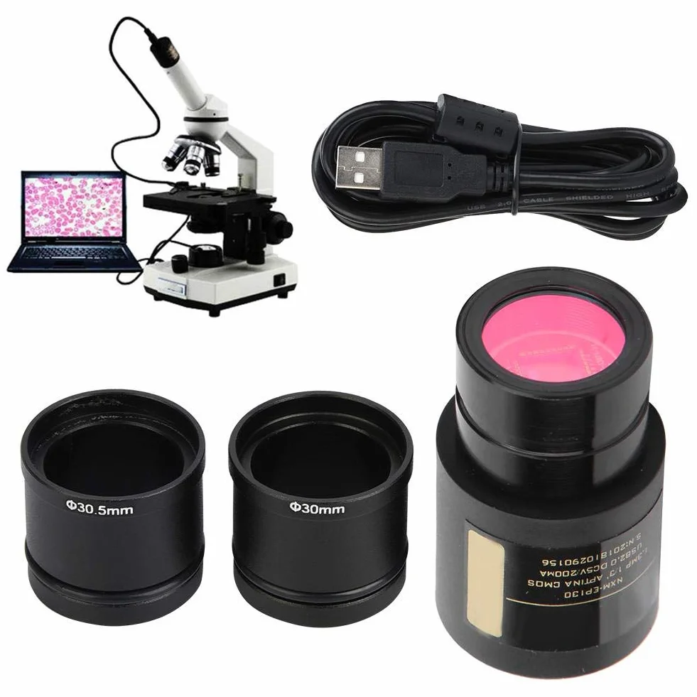 Mikroskopowy okular elektroniczny 1,3 MP USB 2.0 z adapterem 23,2 mm 30,0 mm 30,5 mm Plug and Play