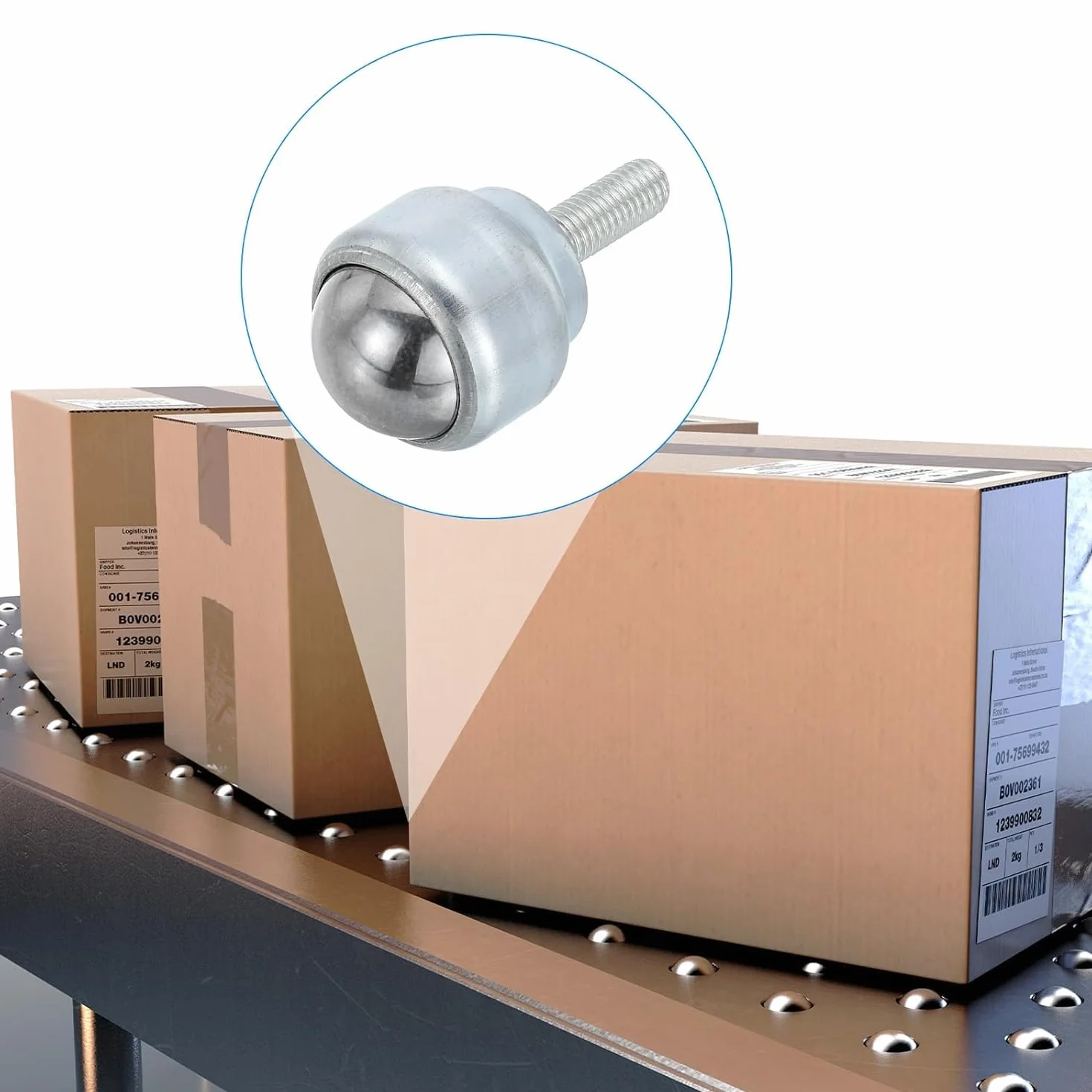 Obrotowe Kółka Kulkowe Ze Stali Węglowej M5 Mini Ball Bearing Universal Wheel Nylonowa Kula 10szt