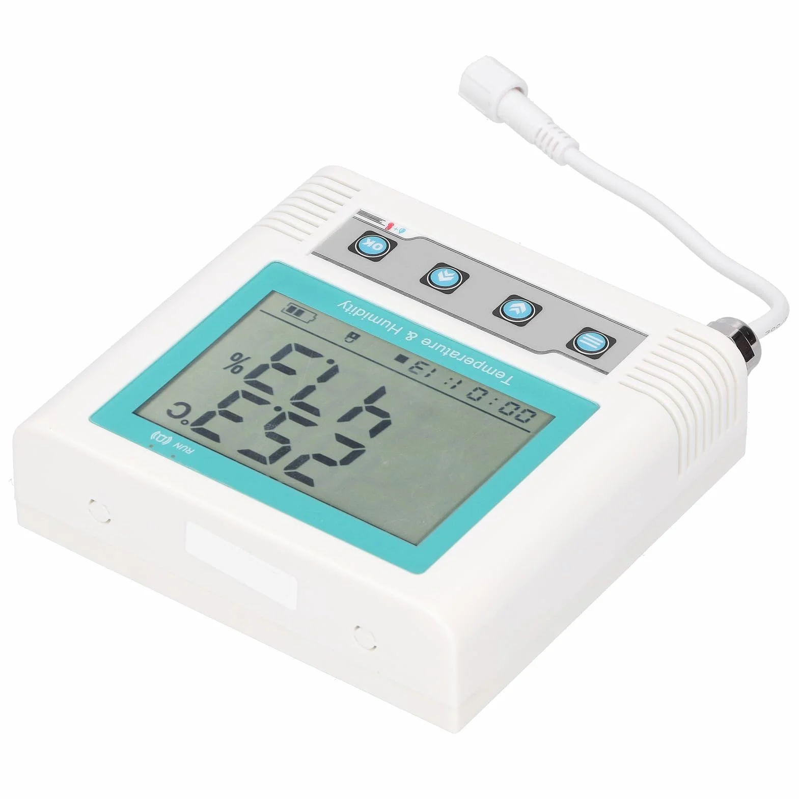 Rejestrator Wilgotności Temperatury USB, Rejestrator Danych i wilgotność LCD Wyświetl Rejestrator USB DC 5V Wysoka dokładność Brzęczyk Czujnika, Rejestrator Danych (Zestaw danych 26 W.) (Dane grupy
