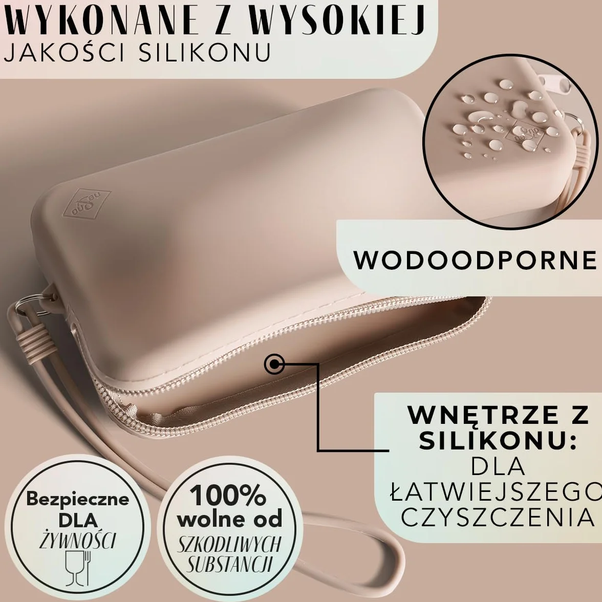 ne&no Torba na smakołyki dla psów z silikonu [ łatwa do czyszczenia ] Torba na smakołyki | Torba na przysmaki dla psów | Torba na spacer z psem