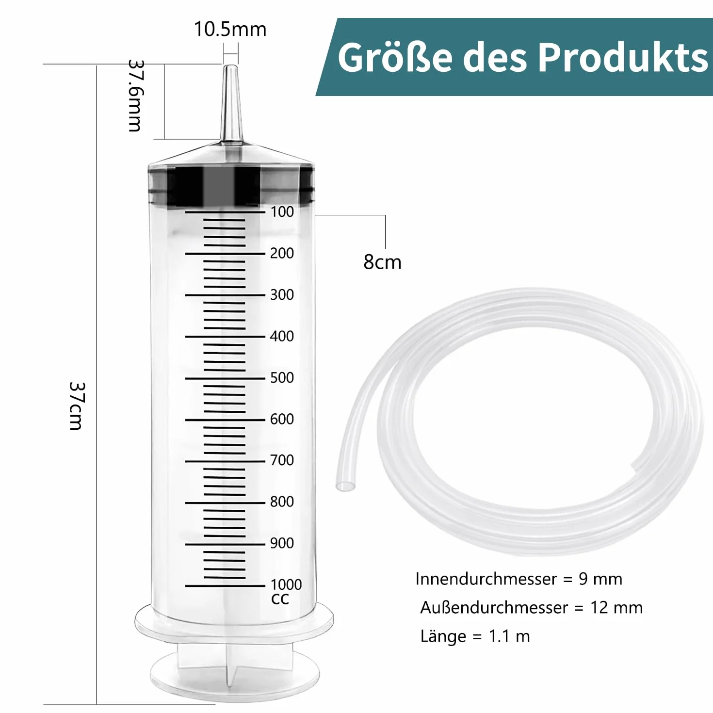 Duża strzykawka z wężem, pompa do odsysania oleju 1000 ml, pompka ręczna, strzykawka olejowa do płynu hamulcowego, olejów przekładniowych, chłodziwa, silnika, odsysania oleju, pompa