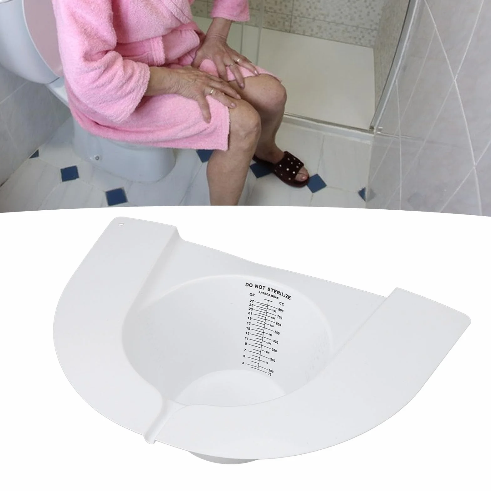 Pojemnik do zbierania próbek, 10 sztuk, pojemnik do pomiaru moczu 27 uncji 800 ml, z wylewką, wielokrotnego użytku