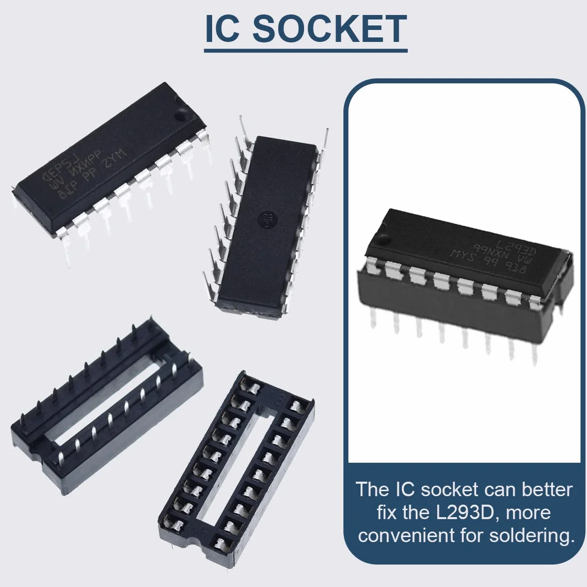 Sterownik silnika krokowego L293D DIP16 4-kanałowy sterownik silnika chip do Arduino z 10 gniazdami 16P IC