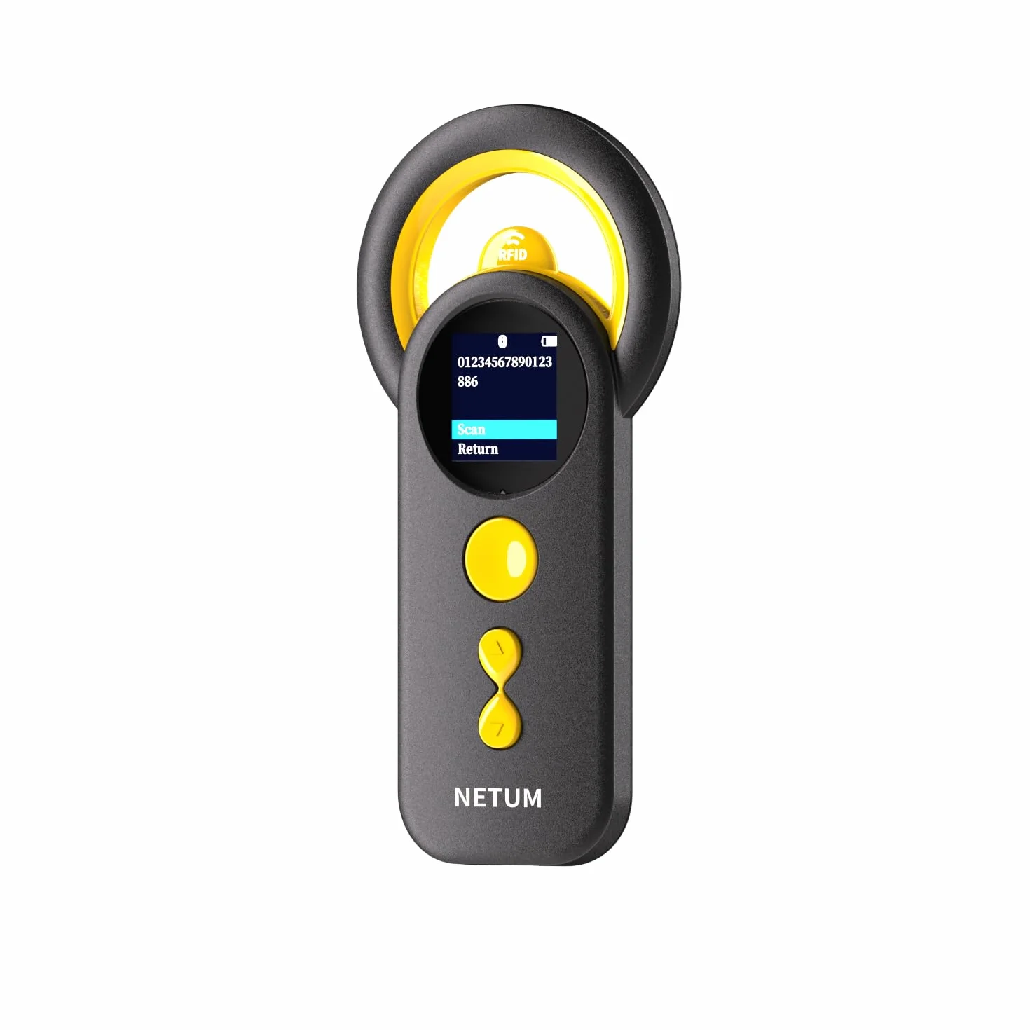 NETUM Czytnik Mikroczipów Bluetooth dla Zwierząt Domowych, 3 w 1, Uniwersalny Skaner z Mikrochipem z Ekranem TFT 3.7 cm, Akumulator 1200 mAh, Przechowuje do 20000 Zapisów (DJ-130)