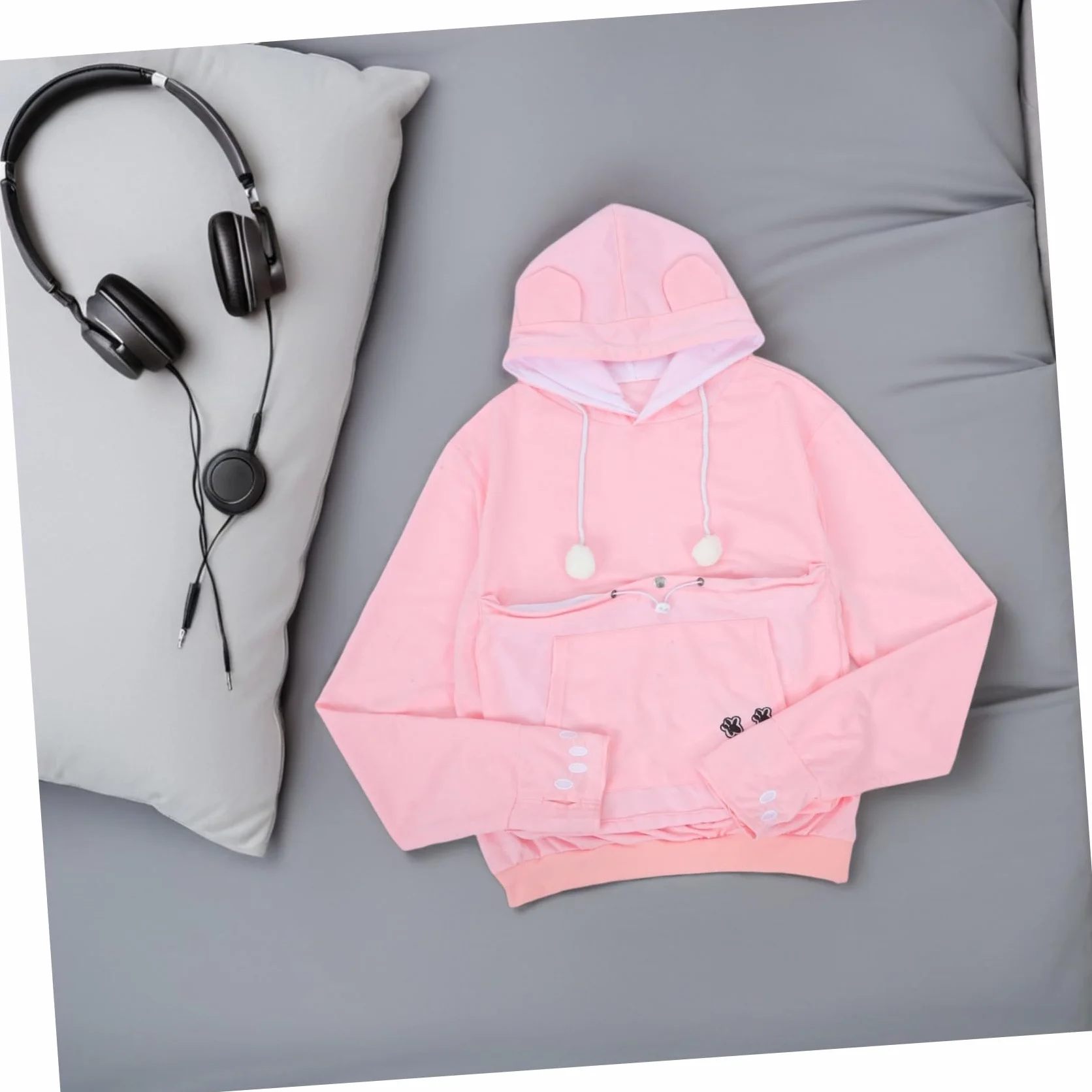 Toyvian Unisex Bluza z Kapturem z Kieszenią Zwierzaka Wytrzymały i Miękki Dog Carrier Sweater dla Małych Psów Kotów Królików Wygodna i Bezpieczna Do Noszenia Co Dzień