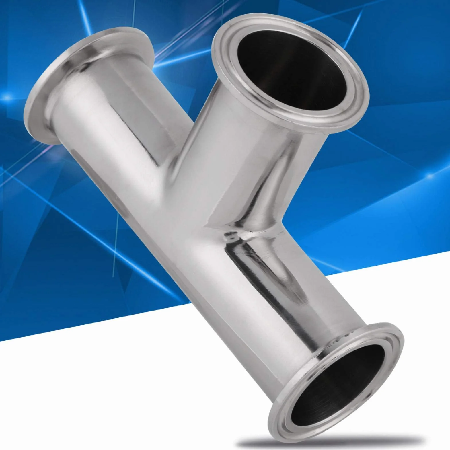 Trójnik zaciskowy 3-drożny ze stali nierdzewnej 38 × 1,5 mm Tri-Clamp