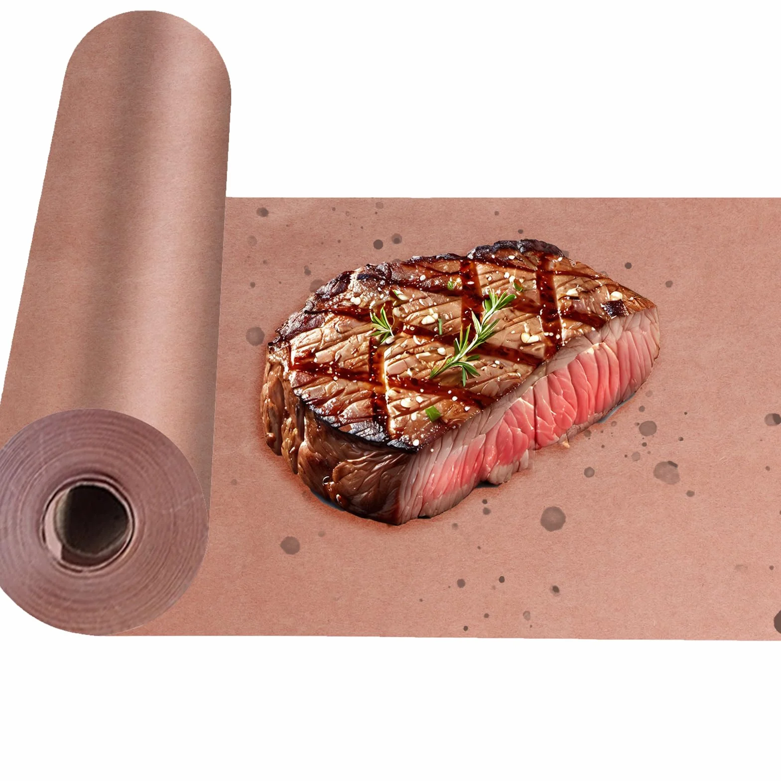 BigKing Metzgerpapier Pink, papier rzeźniczy, mocny papier kraftowy BBQ (45 cm x 30 m) do grilli, smokerów, ryb, idealny do gotowania soczystych potraw