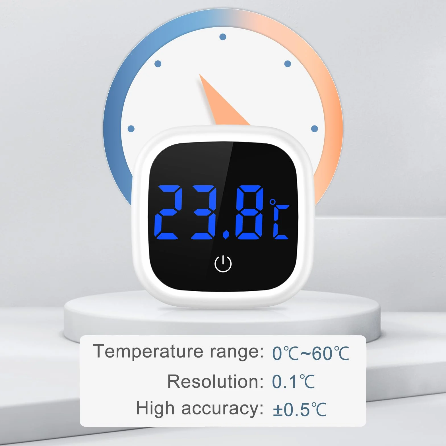 Termometr do Akwarium, Cyfrowy Termometr do Akwarium z Ekranem Dotykowym, Bezprzewodowy Mierzyciel Temperatury LED, Termometr Morski, Cyfrowy Termometr Wodny do Wód Słodkich i Morskich, dla