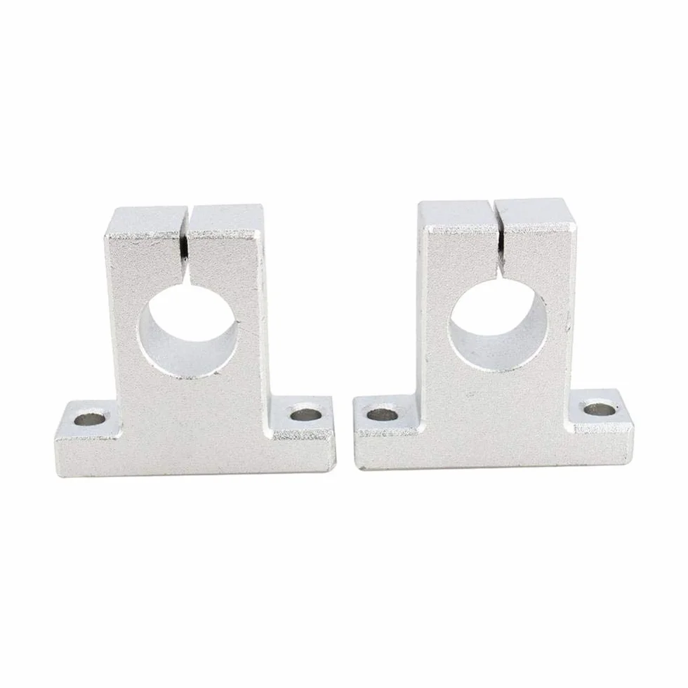 SK16 16 mm liniowy wspornik wału szyny liniowej, Keenso 2 szt. 16 mm liniowa prowadnica wału szyny wspornik pionowa oś optyczna uchwyt do XYZ stołu CNC