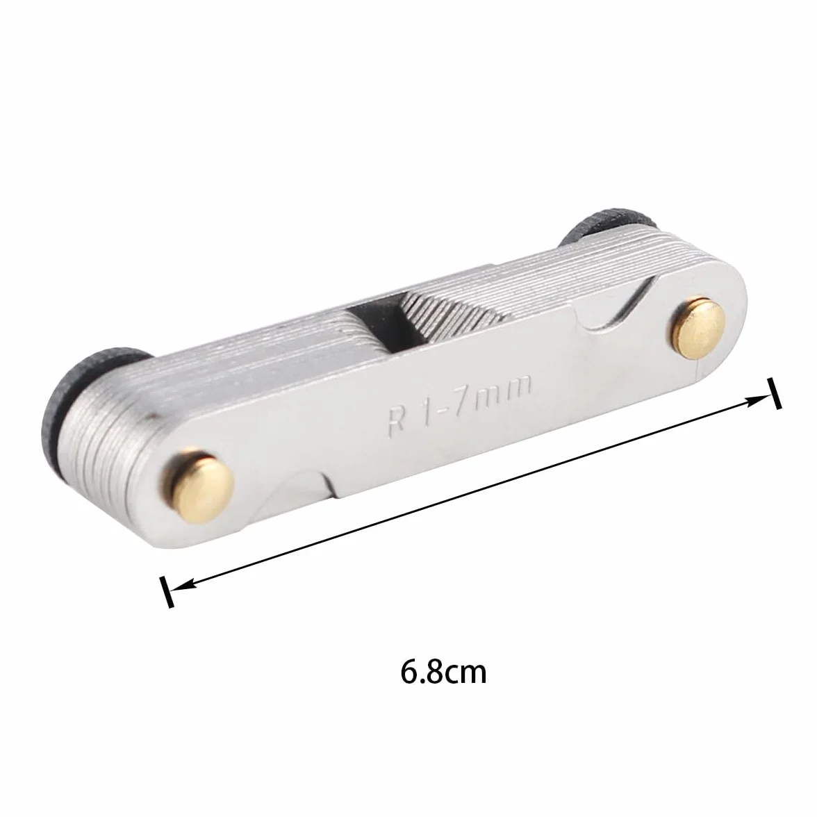 r1-7mm Stal nierdzewna Wklęsły Wypukły Wskaźnik Promienia Łuku z Blokadą Stal Stopowa Obrobiona Cieplnie dla Precyzyjnego Pomiaru