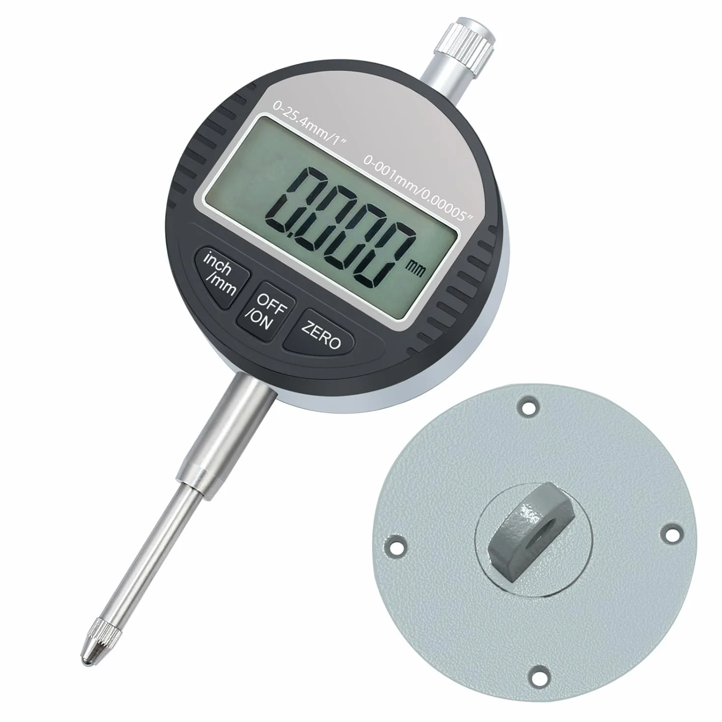 Cyfrowy wskaźnik zegarowy 0,001 mm / 0,00005 '' Neoteck DTI Dial Test Gauge Zakres 0-25,4 mm/1'' Cyfrowy wskaźnik sondy Wskaźniki testowe Elektroniczny wskaźnik