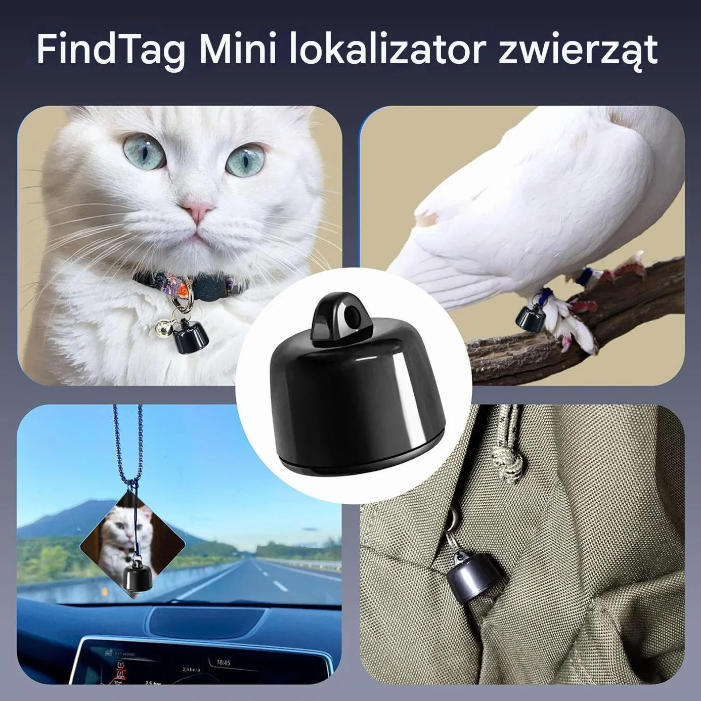 Lokalizator GPS dla Psów - Przenośny Lokalizator dla Szczeniąt | Przenośny lokalizator z łatwą konfiguracją dla zwierząt i przedmiotów jak torba lub plecak