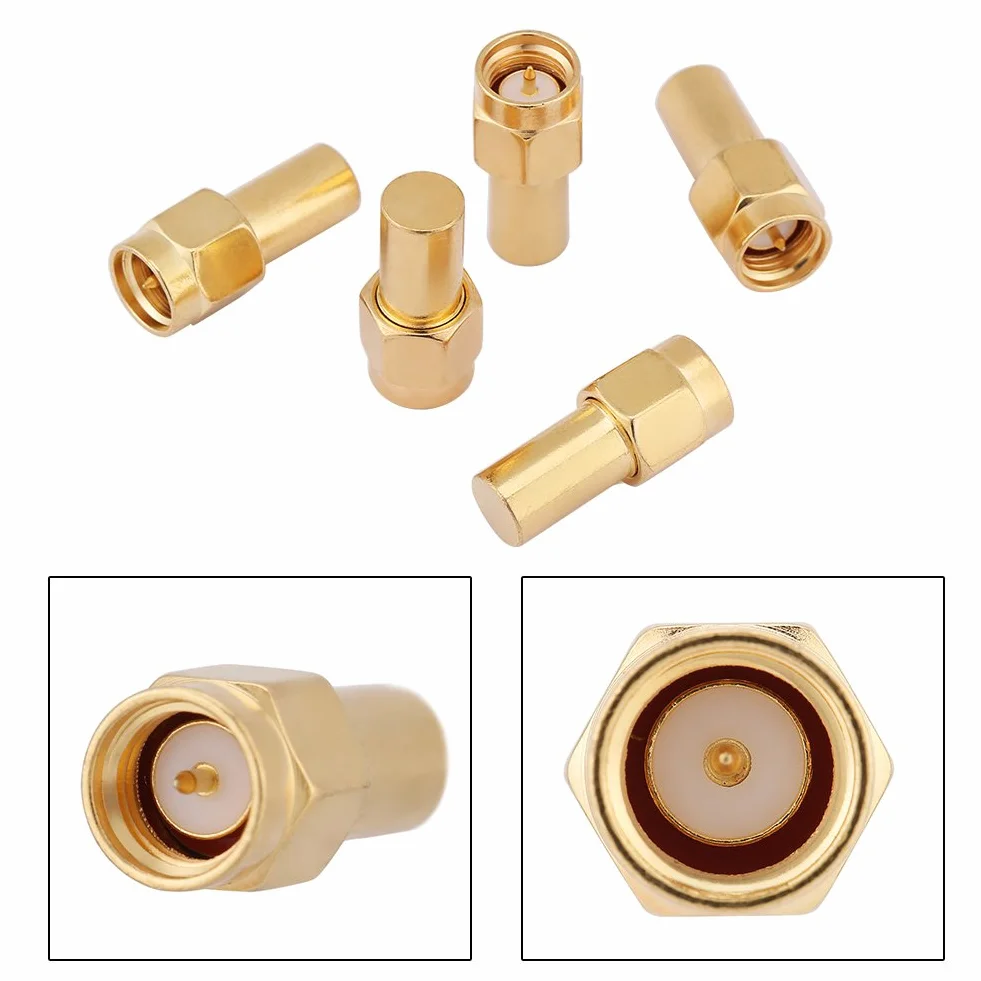 SMA Male Connector RF Coaxial Matched Terminator Termination 50 Ohm 2W, 5 Stück