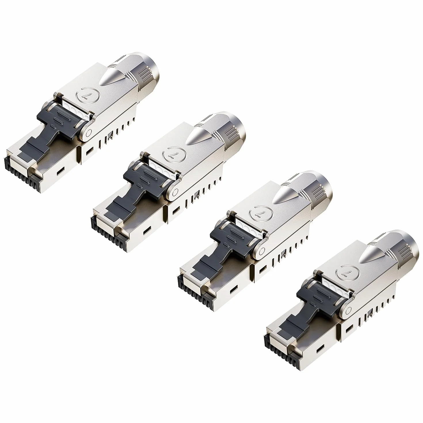 FGB CAT7 wtyczka sieciowa LSA ekranowana 10 Gbps 600 MHz 4 sztuki