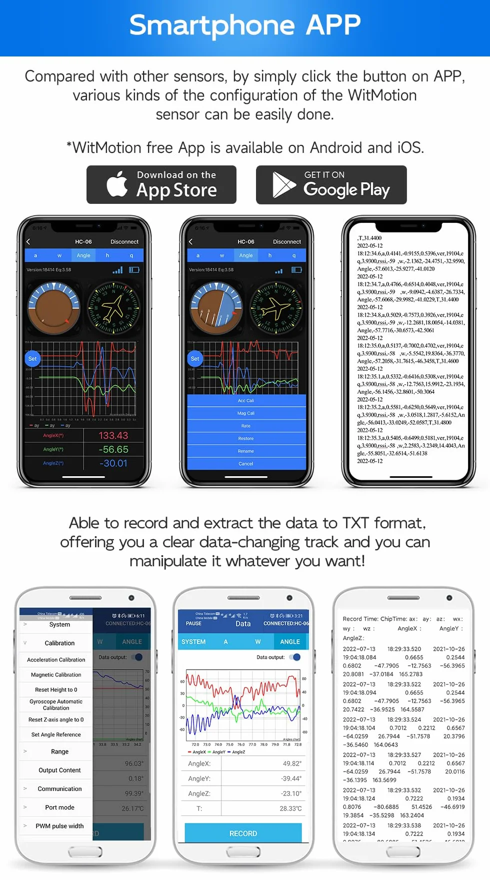 [Akcelerometr Bluetooth + Inklinometr] BWT61CL MPU6050 żyroskop 6-osiowy o wysokiej precyzji + kąt (dokładność XY 0,05°) + przyspieszenie z filtrem Kalman, rejestrator danych 6DOF o wysokiej