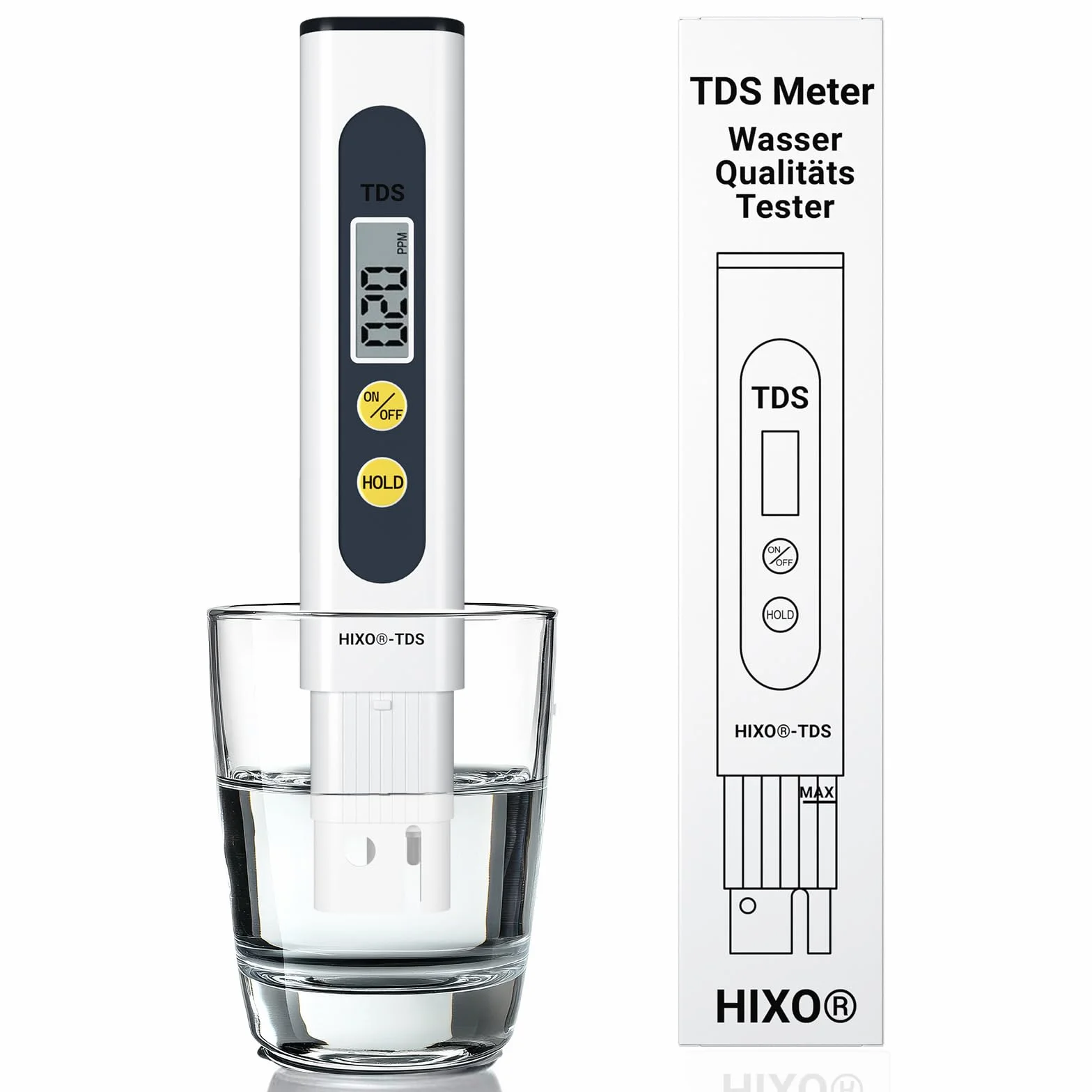 miernik TDS z sondą tytanową tester wody do wody pitnej, osmozy, akwarium, hydroponiki