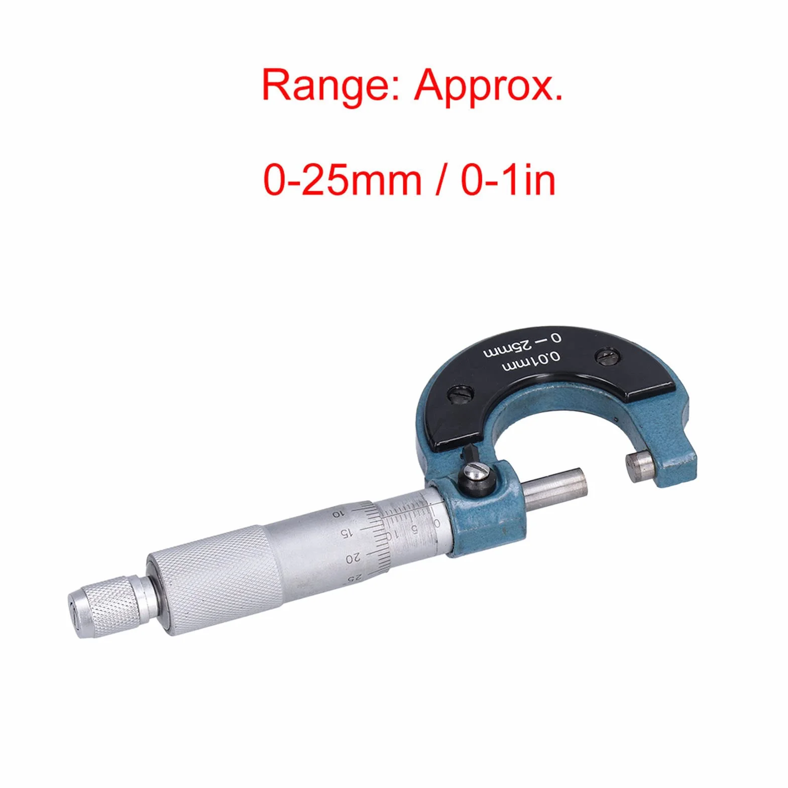 Mikrometr Zewnętrzny 0-25mm 0.01mm ze Stali Nierdzewnej