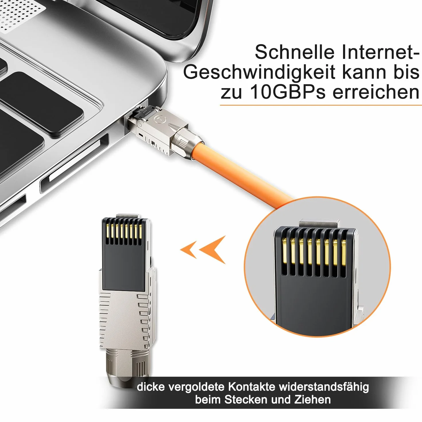 FGB CAT7 wtyczka sieciowa LSA ekranowana 10 Gbps 600 MHz 4 sztuki