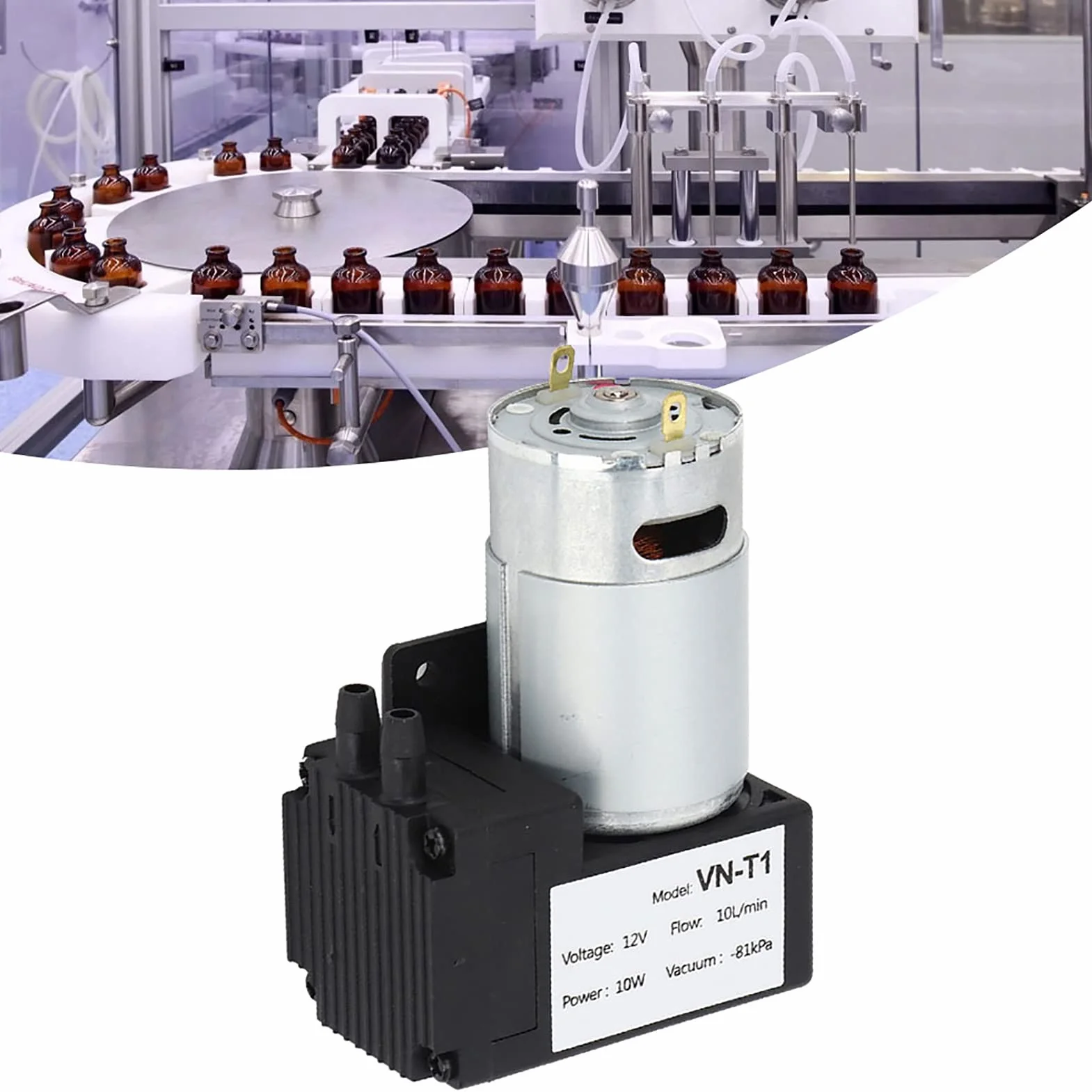 Mini Pompa Próżniowa VN T1 DC12V 10 L/min Niski Szum Przemysłowy