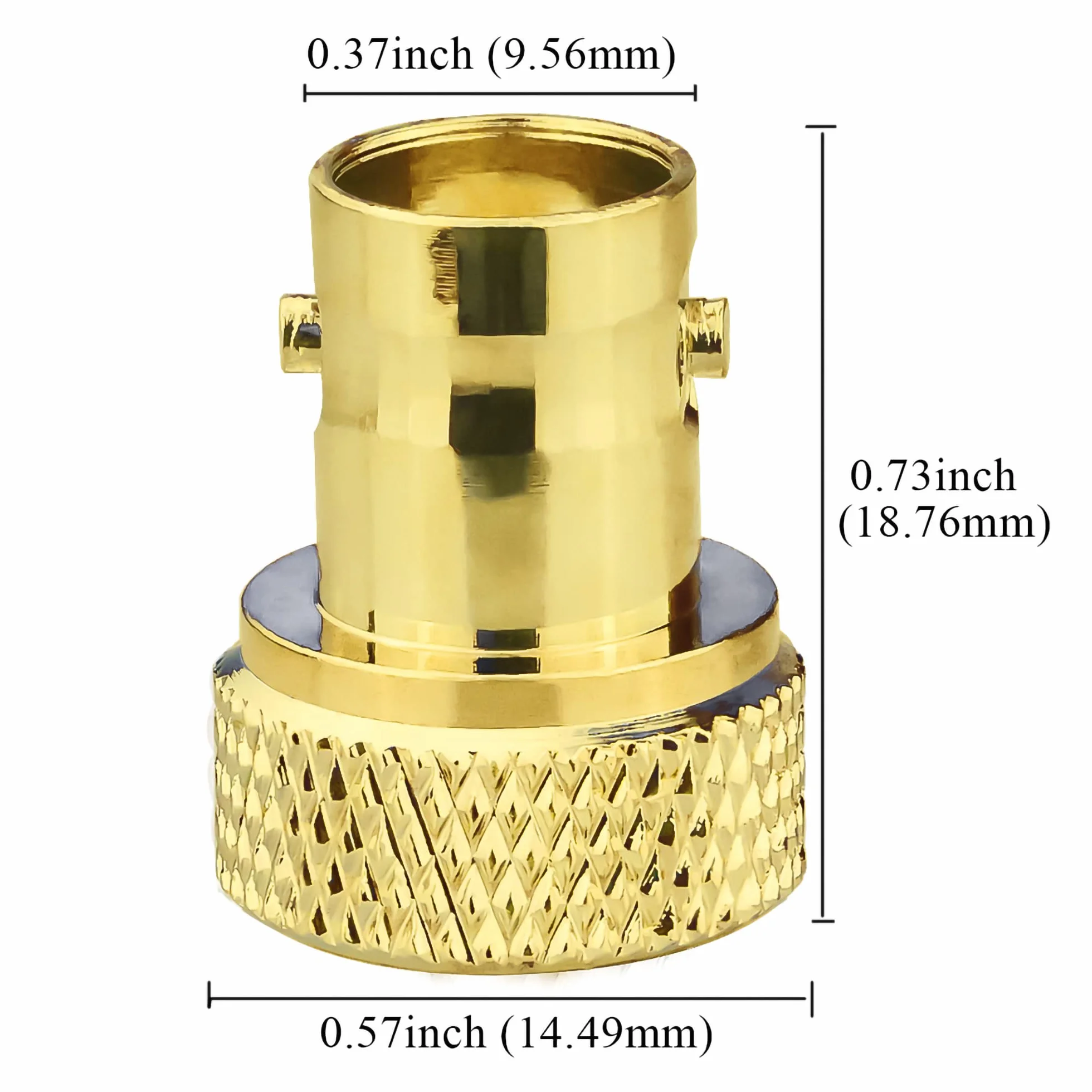 SMA-Stecker auf BNC-Buchse HF-Koax-Anschluss für Funkgerät 2er-Set vergoldet