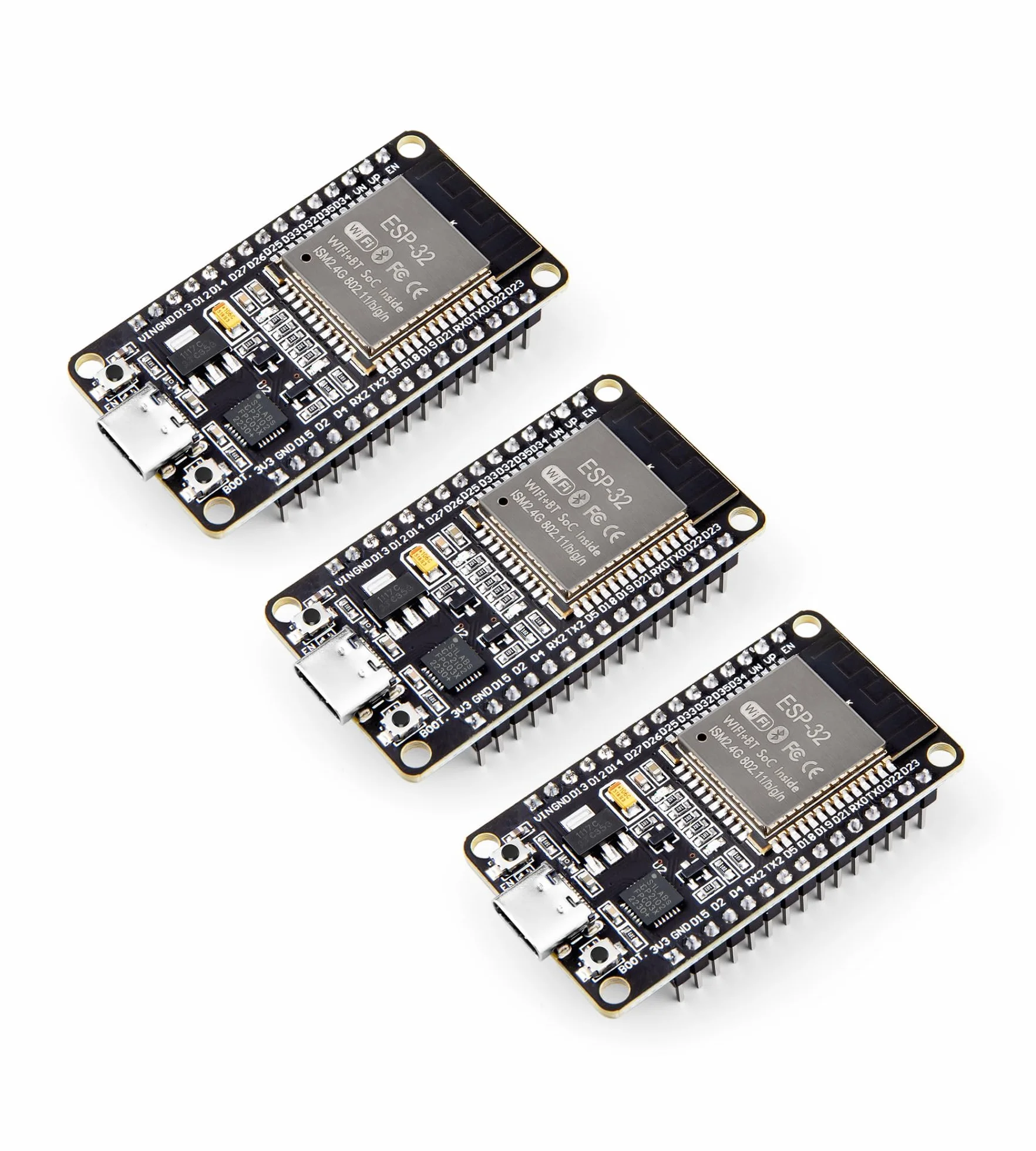 ELEGOO ESP32 płytka rozwojowa USB-C 2,4 GHz Dual Mode WiFi Bluetooth Dual Core mikrokontroler do Arduino IDE, 3 sztuki