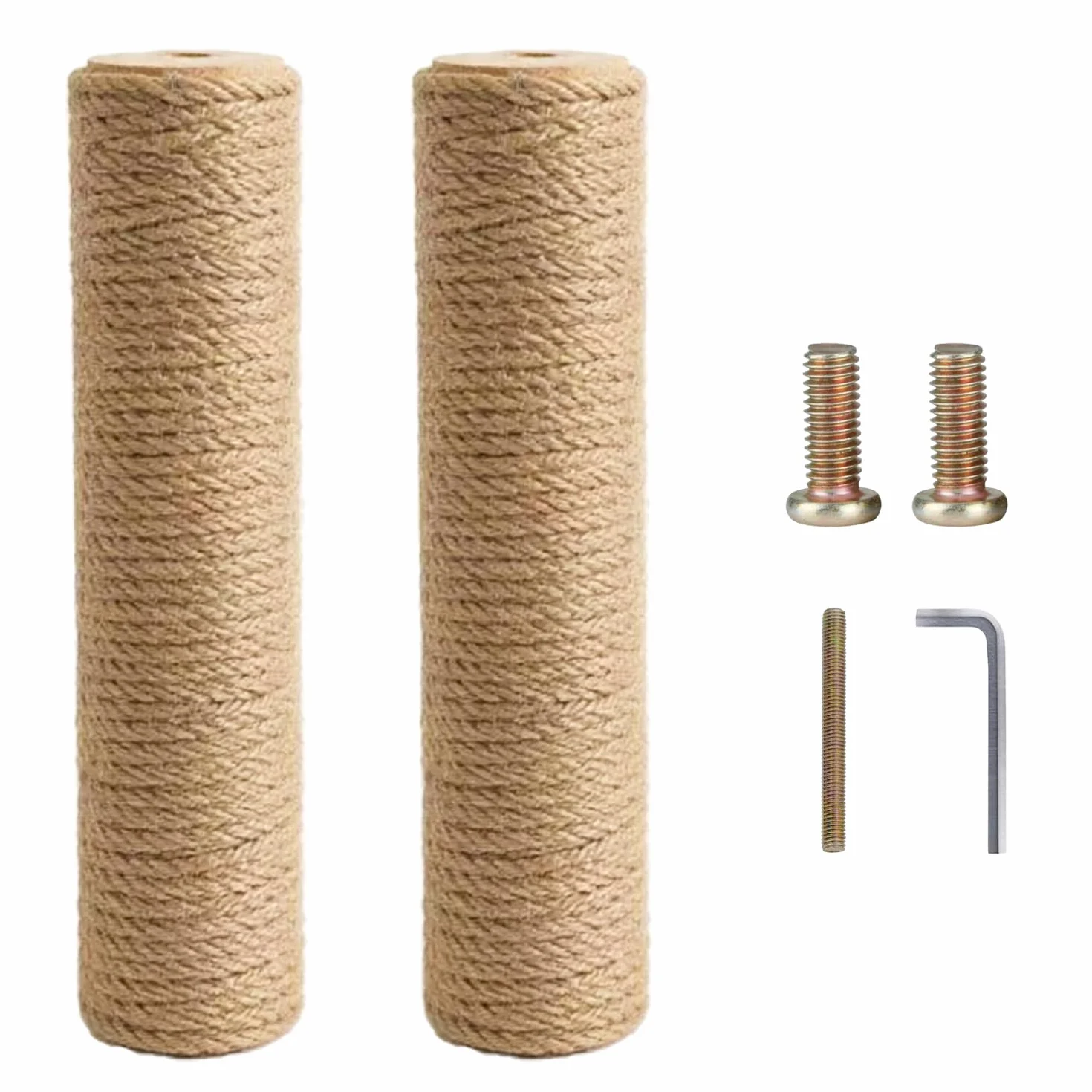 2 sztuki drapaka 7 cm Deluxe z trzpieniem stojakowym, pień do zdrapywania z linką sizalową dla kotów, które zastępują stare pień, kolumna do drapania z gwintem: 8 mm (M8) (Ø 9 cm x długość 60 cm)