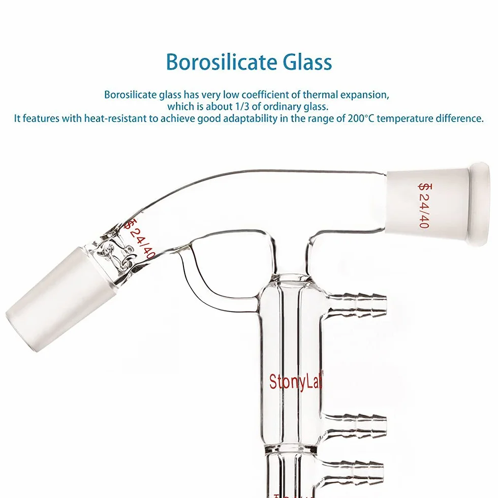stonyLab Głowica do destylacji krótkiej drogi, szkło borokrzemowe, 24/40, laboratorium