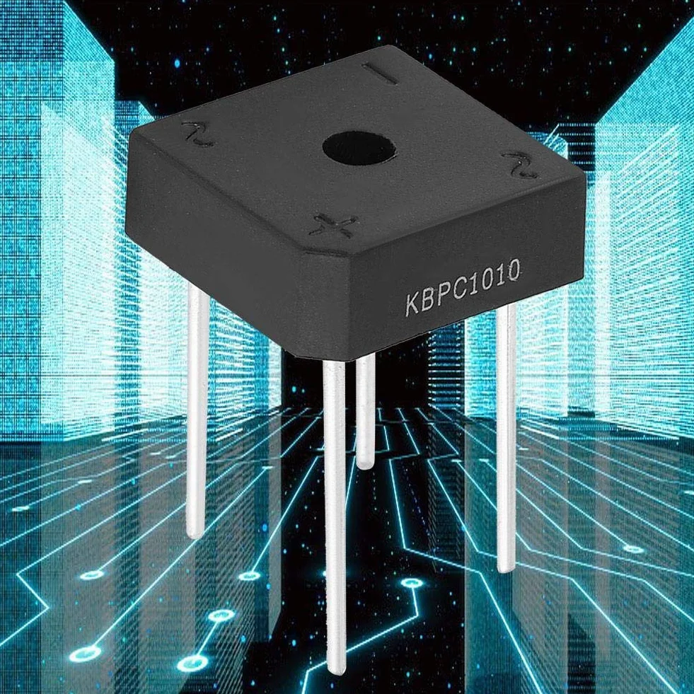 KBPC-1010 Brückendiodengleichrichter 10A 1000V 4-Pin Stabile Leistung(5Pcs)