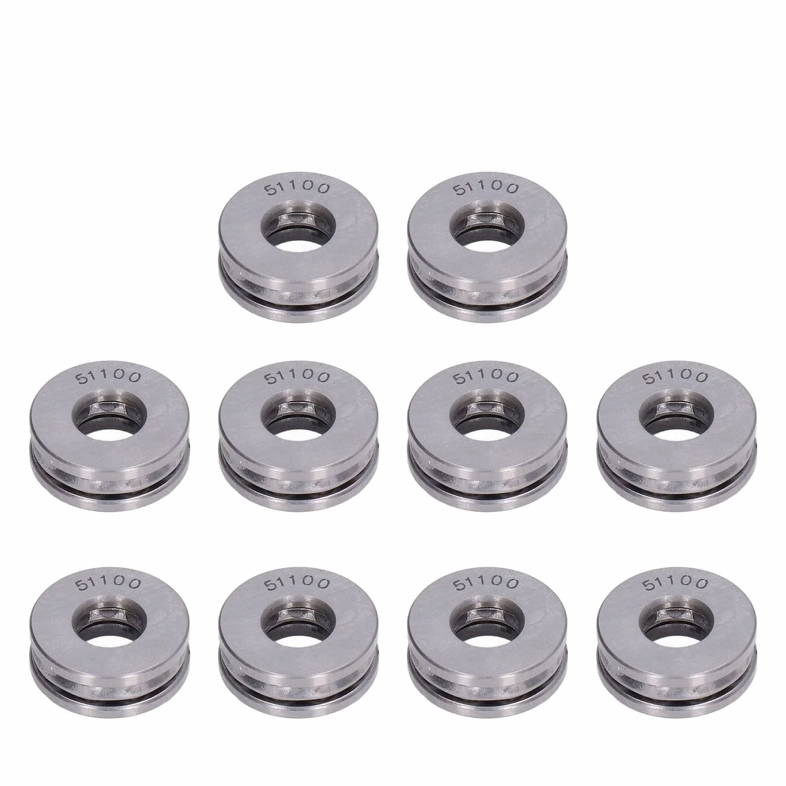Łożysko kulkowe oporowe 51100 miniaturowe zestaw 10 szt. łożyska wzdłużne metalowe