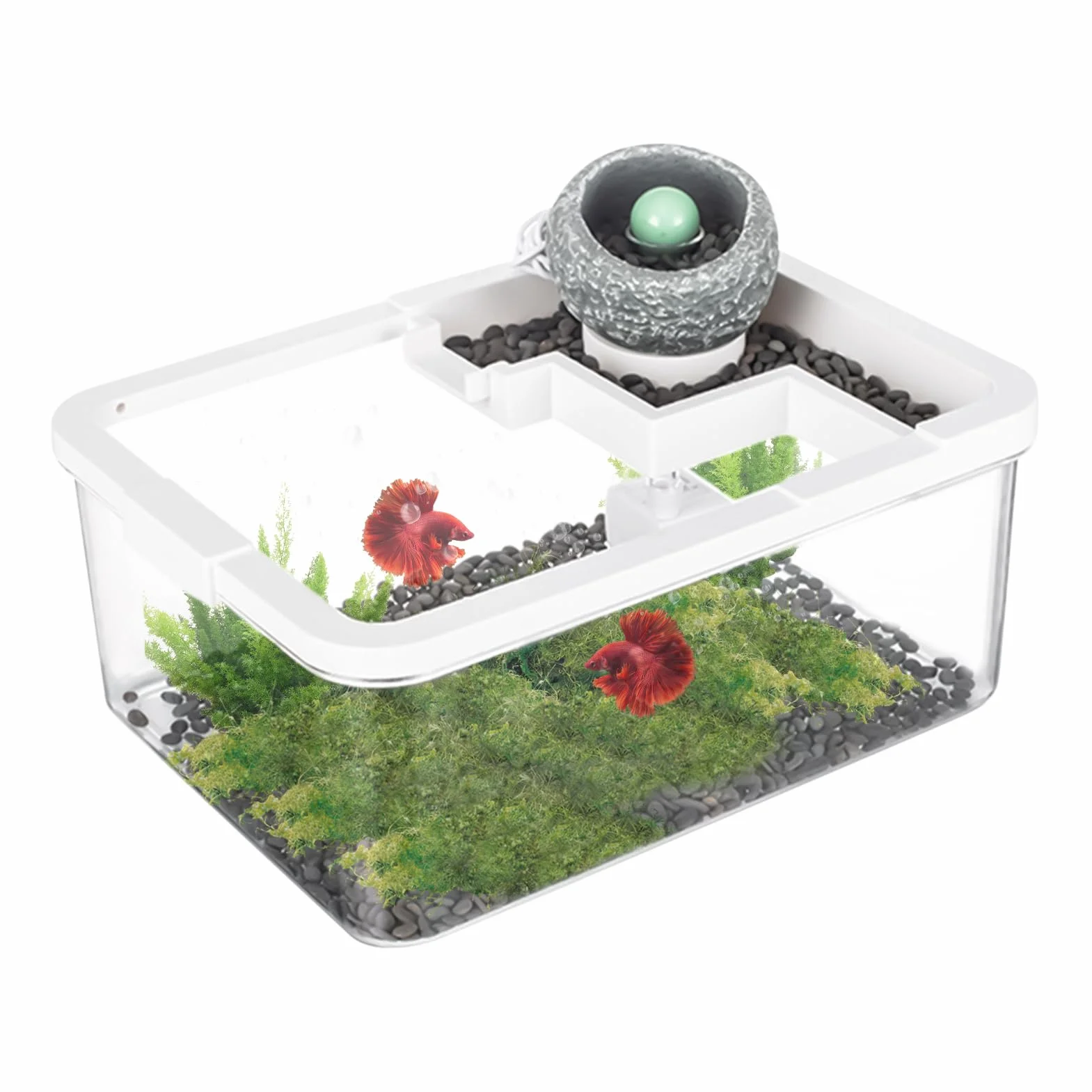 Ma?e akwarium, Miniaturowa Dekoracja Krajobrazowa, Akwarium do salonu, Dla Meduz, Do Akwaponiki, Do Sypialni, Biura, Na Pó?k?