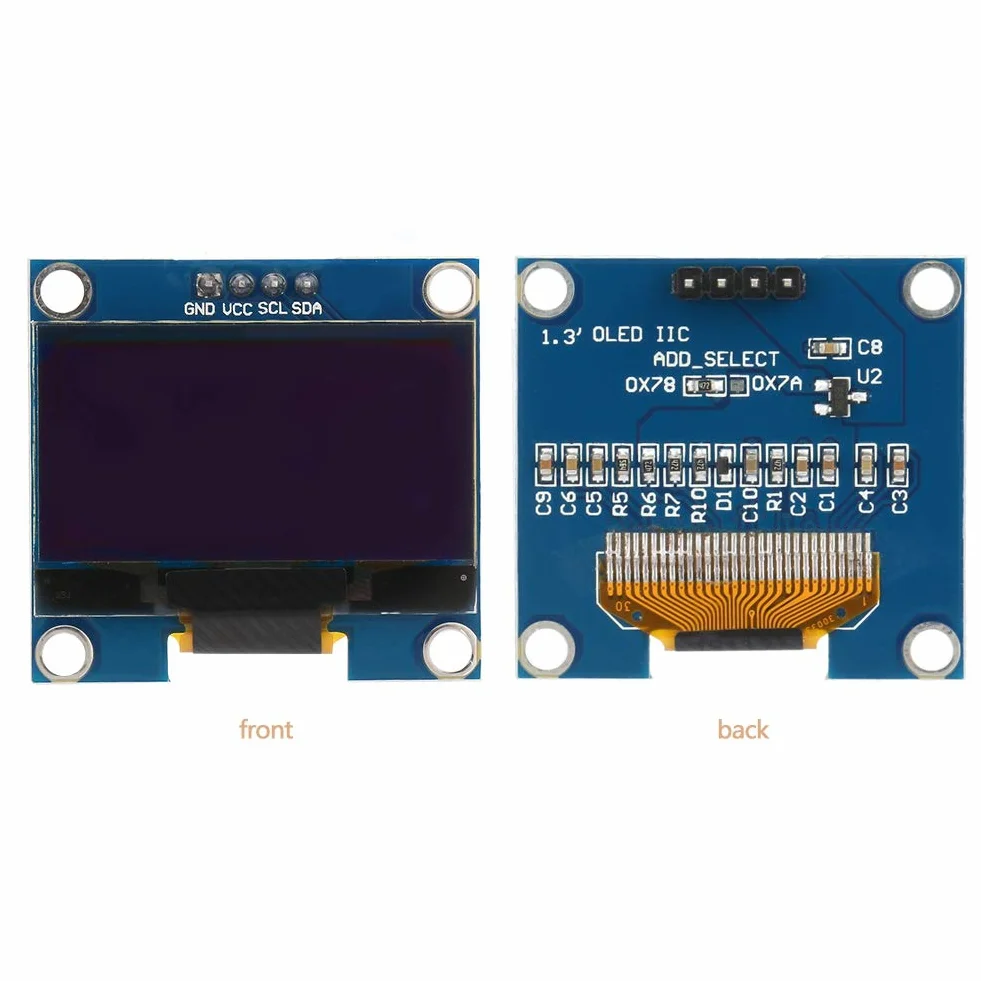 Moduł wyświetlacza OLED 1,3" IIC I2C 128x64 biały Asixx