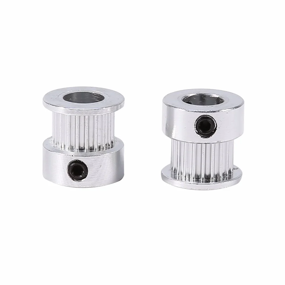 2 szt. aluminiowe koła zębate pasa rozrządu 20 ząbków kołnierz synchroniczne koło 8 mm otwór do drukarki 3D