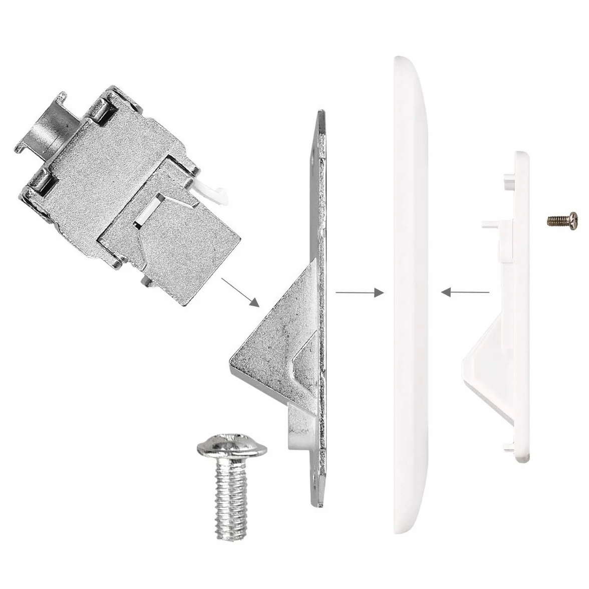kwmobile Zestaw modułów Keystone RJ45 CAT6A 10G ekranowany 8 szt. + 2-portowa płyta ścienna