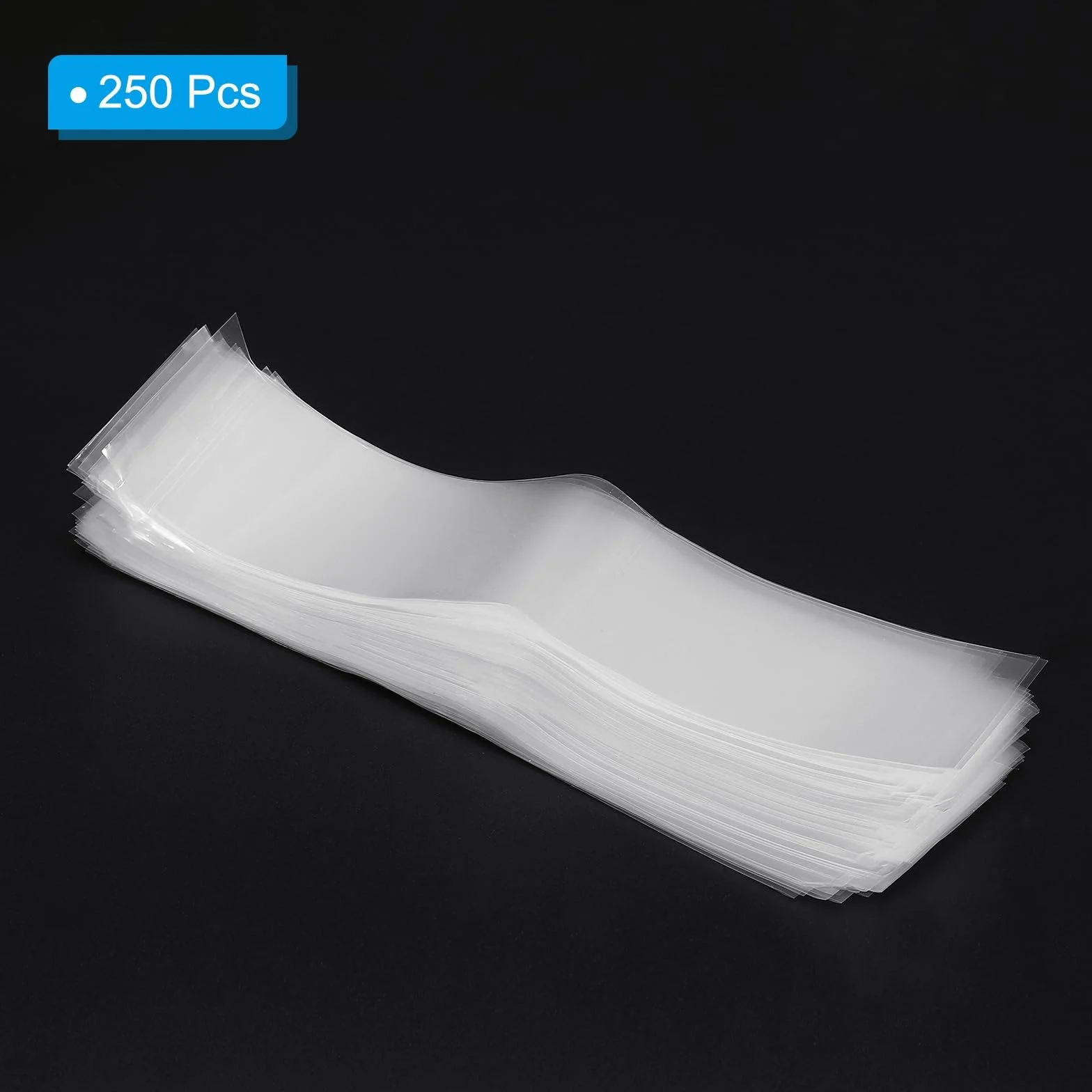 PATIKIL PVC perforowane opaski termokurczliwe 190x28mm 250 sztuk przezroczyste