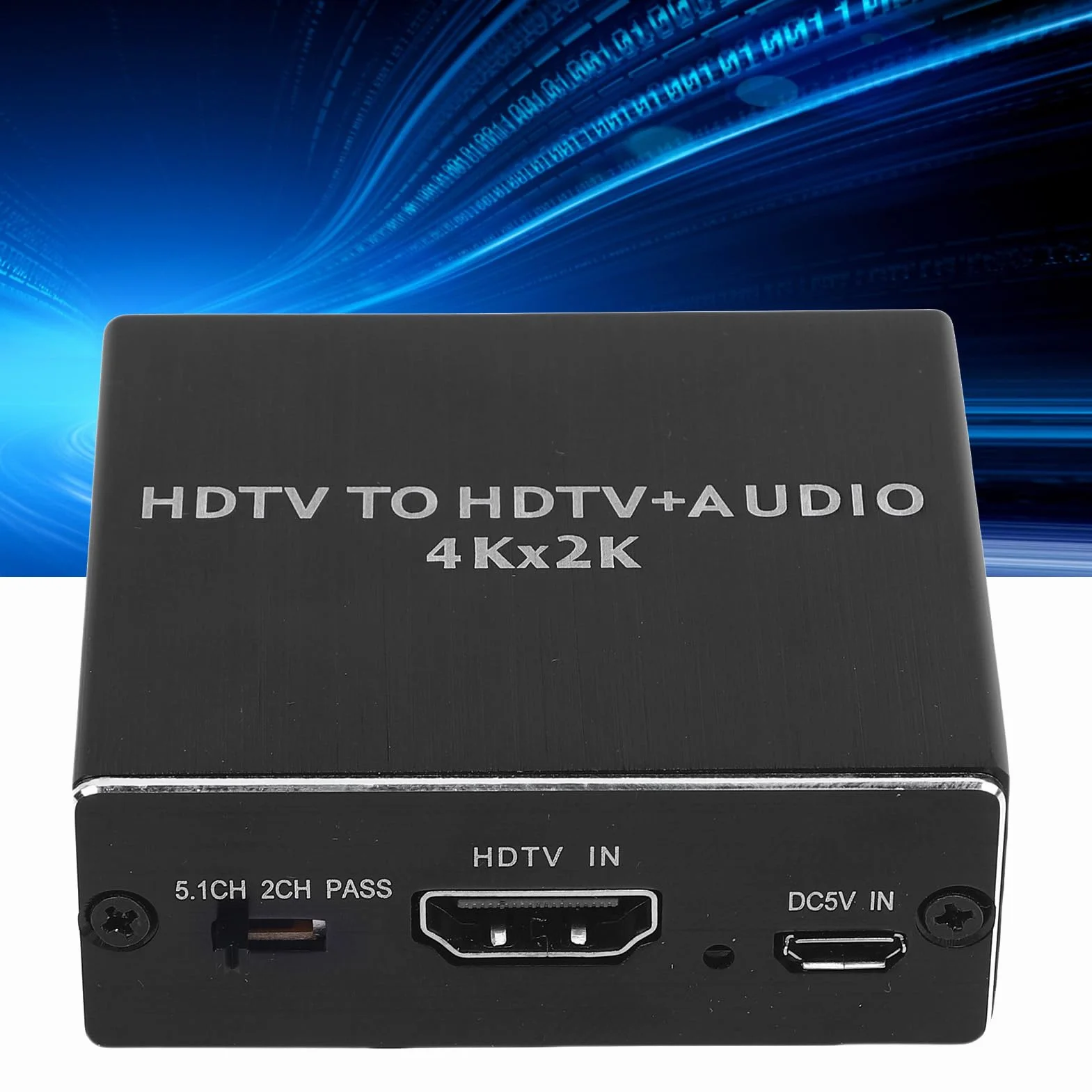 Ekstraktor Dźwięku 4K, Konwerter Optyczny SPDIF 3,5 mm z Trybem 2.0CH 5.1CH PASS
