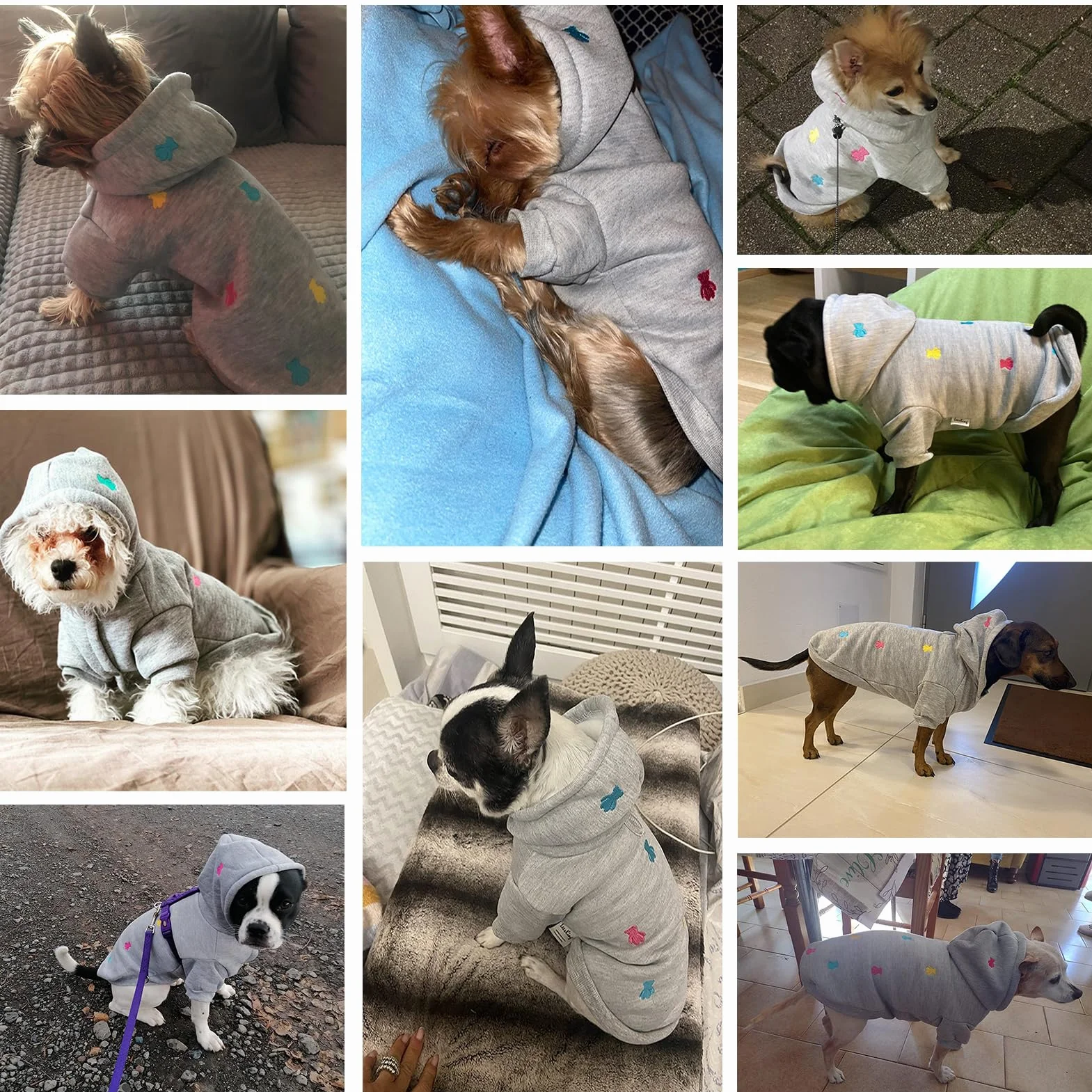 LeerKing Dog Sweter Fleece Pullover Hoodie Piżama puszysty kot sweter dla małych średnich psów Francuski Bulldog Odzież Dachshund Chihuahua XS