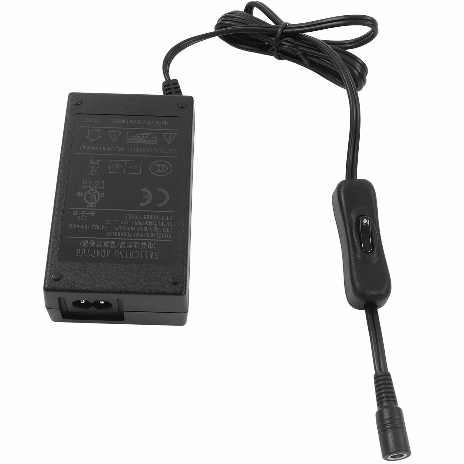 100-240V Micro Tokarka Mini Tokarka do Metalu Szlifierka 12VDC 5A 60W 12000RPM Tokarka Obrotowa o Dużej Mocy z Uchwytem Wiertarskim do Obróbki Drewna Plastik Miękki Metal(Wtyczka UE)