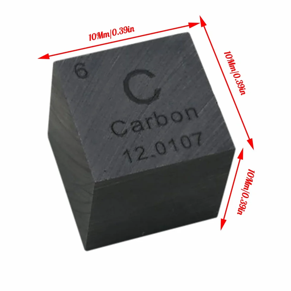Element Cube Set 10mm Czysty Metal Cubest Carbon Tungsten Tin Bismuth Titanium Nickel