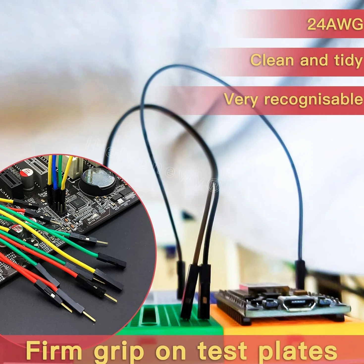 GTIWUNG 100 sztuk Jumper Wire mostki wtykowe do Arduino Breadboard, płytka wtykowa, 20 cm męski kabel, mostki 24AWG, 10 kolorów