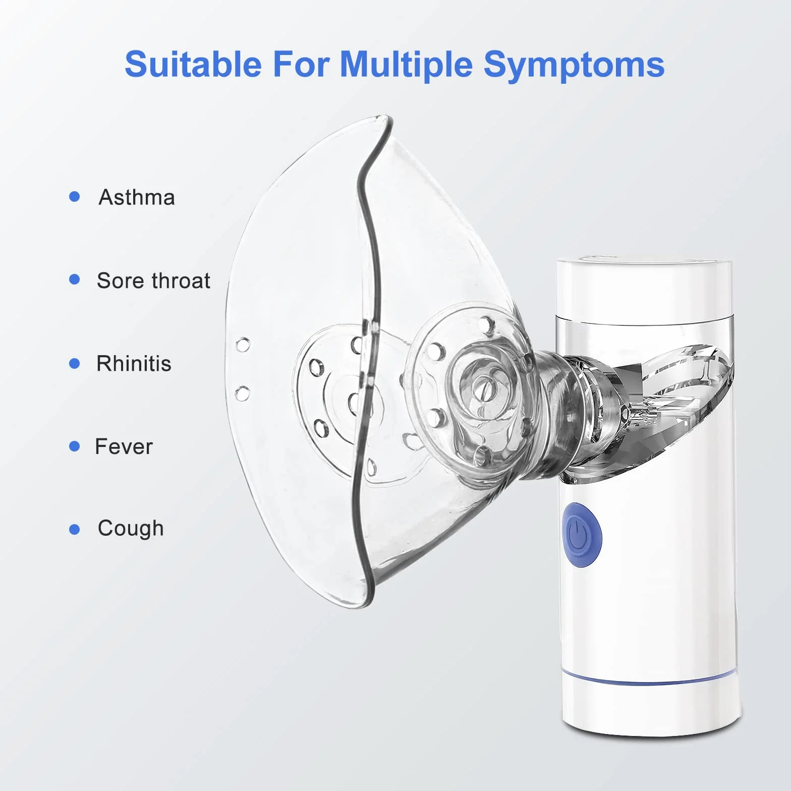 Nebulizator inhalator cichy przenośny akumulator aerozol USB dla dorosłych i dzieci z ustnikiem