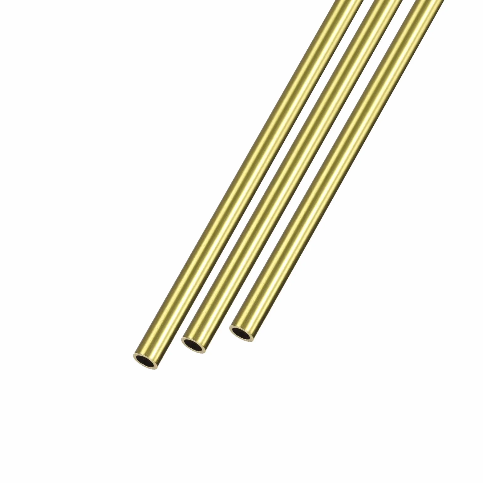 METALLIXITY Mosiężna rura (5mm OD x 0,5 mm Ściana T x 200mm L) 3 szt., prosta rura - do domu mieszkania, maszyn, rękodzieła DIY