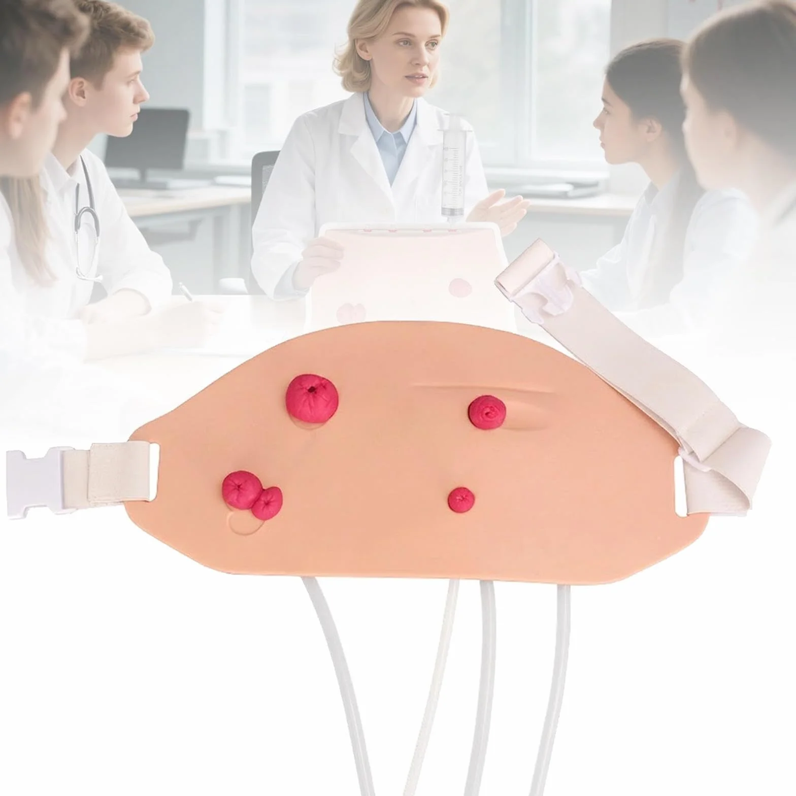 Model pasa stomijnego symulacyjny do edukacji pielęgniarskiej medycznej nauki opieki nad stomią