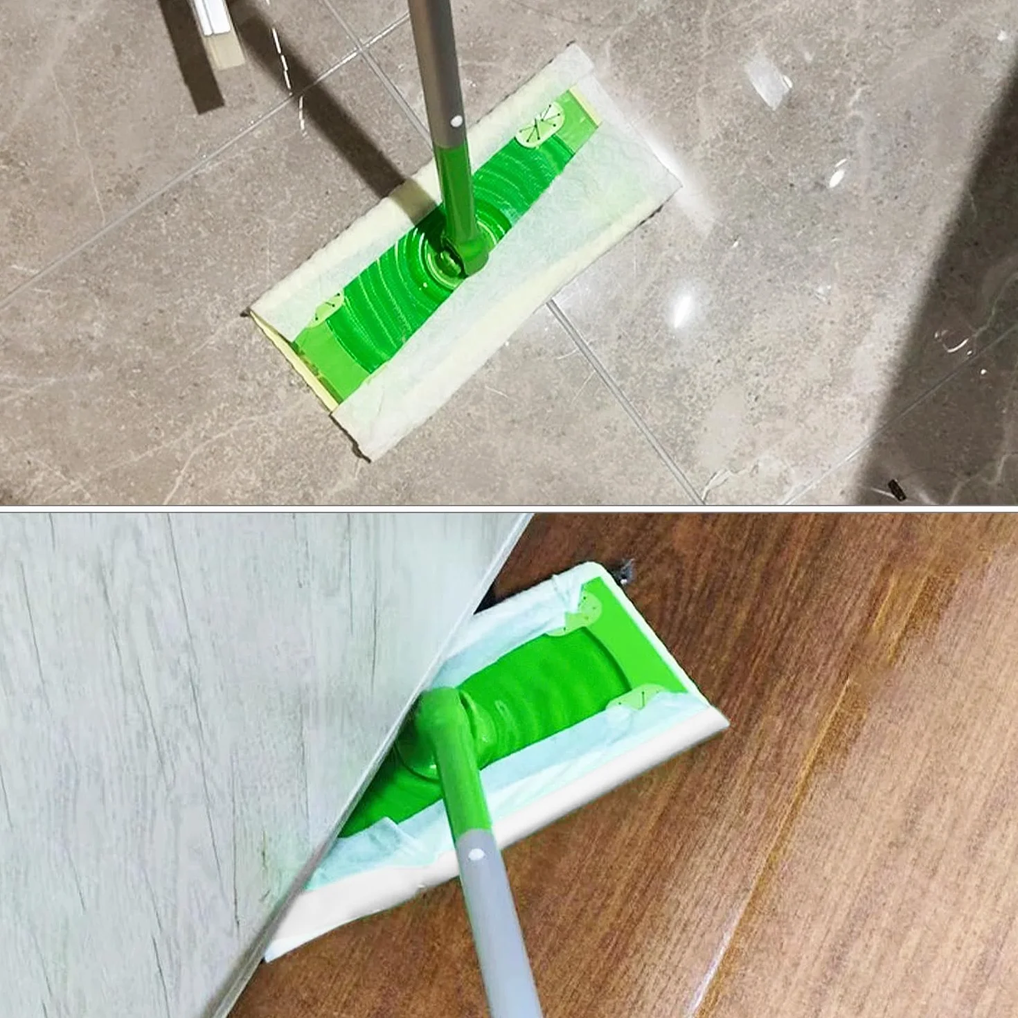 QWORK 64 szt. suchych chusteczek podłogowych, kompatybilne z Flash Speedmop, chusteczki uzupełniające, suche podkładki do mopa i czyszczenia podłóg